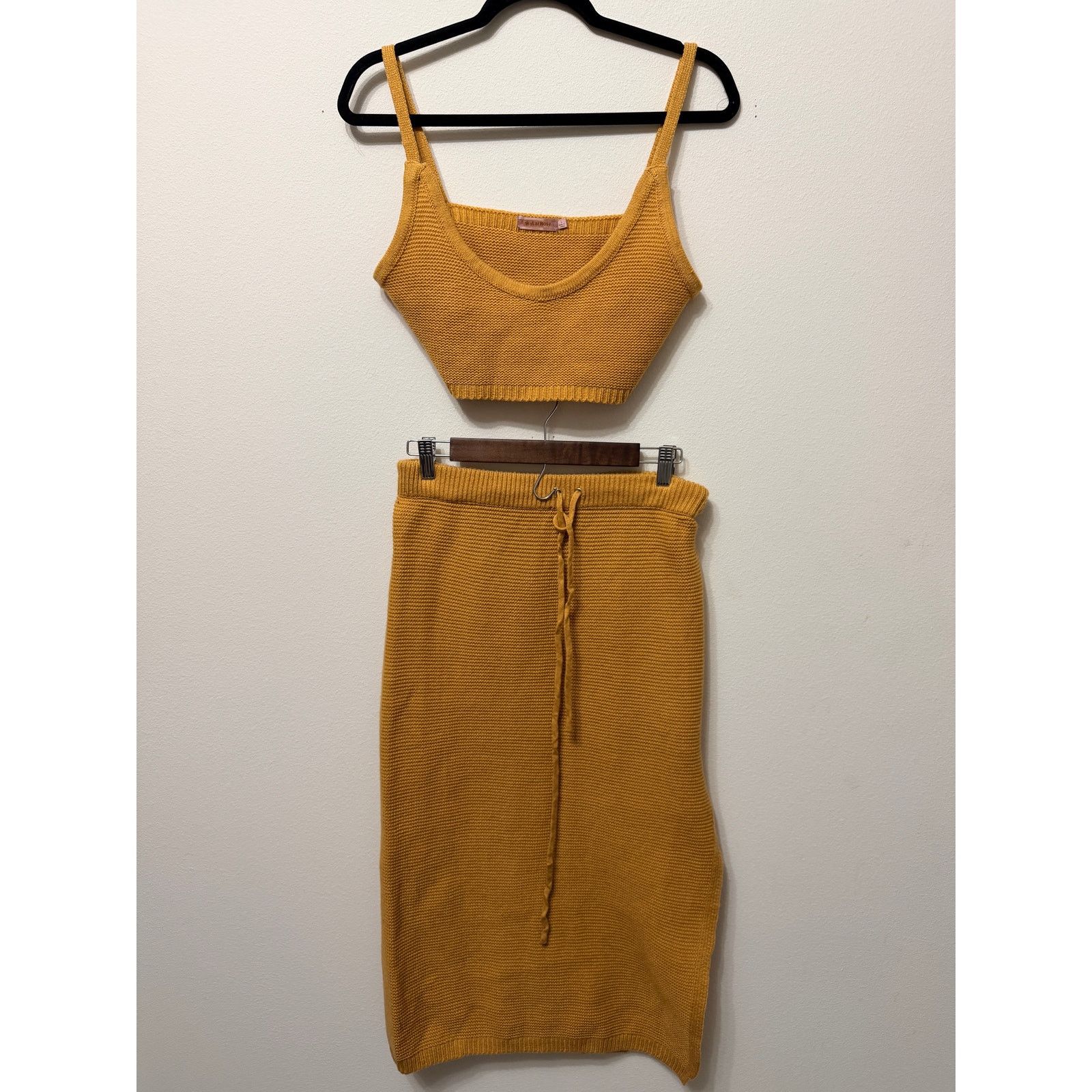 Asos Preloved Skylar Rose 2-Piece Knit Matching Set - Sz L Size L / US 10 / IT 46 - 3 Thumbnail