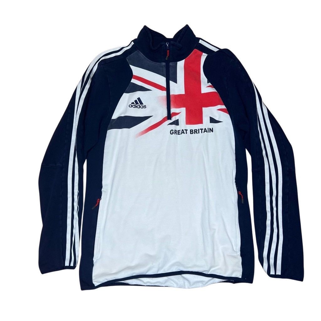 Adidas × Vintage Y2K Adidas England Pullover Olympics 1/2 Zip Small Medium Size US M / EU 48-50 / 2 - 1 Thumbnail