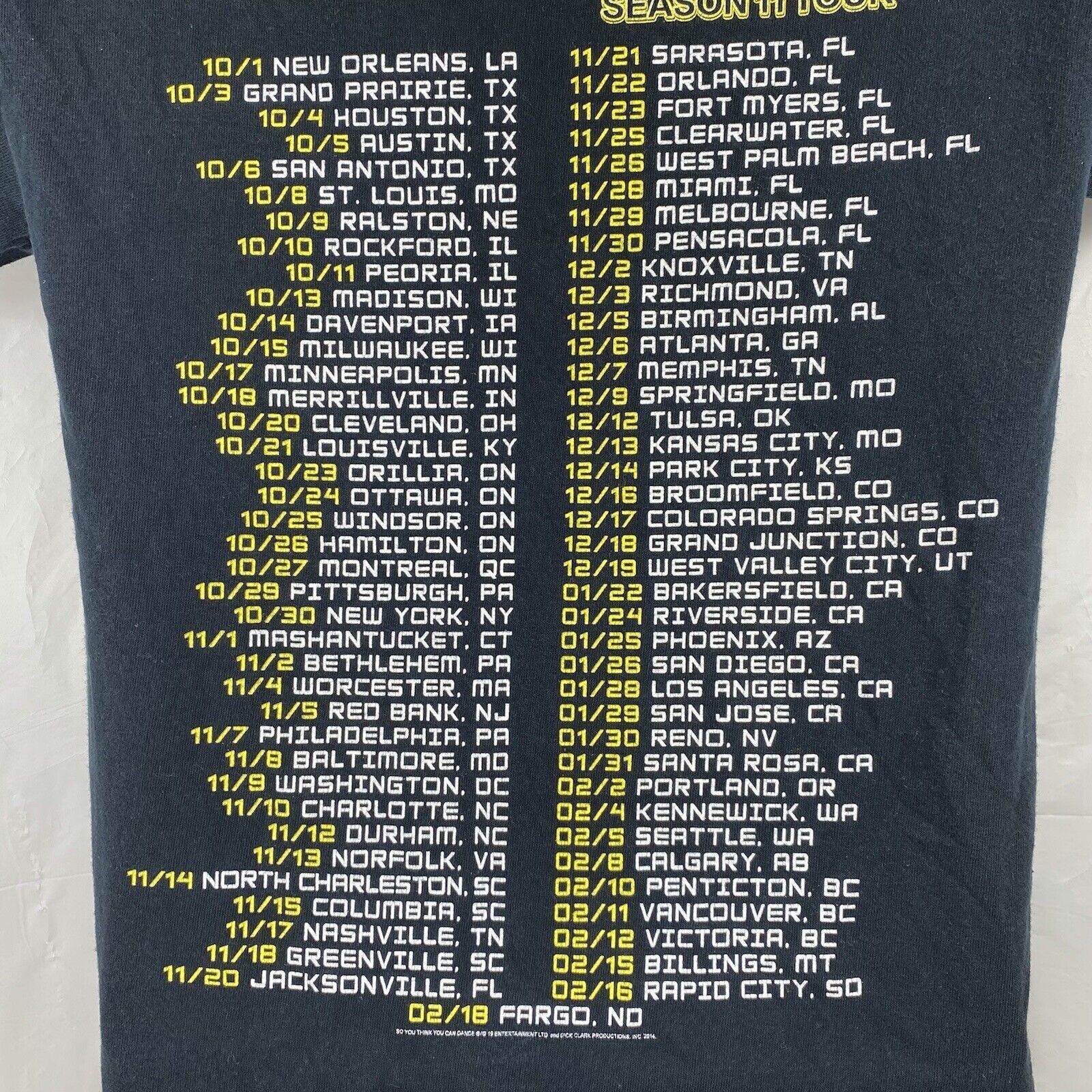 Gildan So You Think You Can Dance Graphic T-Shirt Season 11 Tour Size US S / EU 44-46 / 1 - 7 Thumbnail
