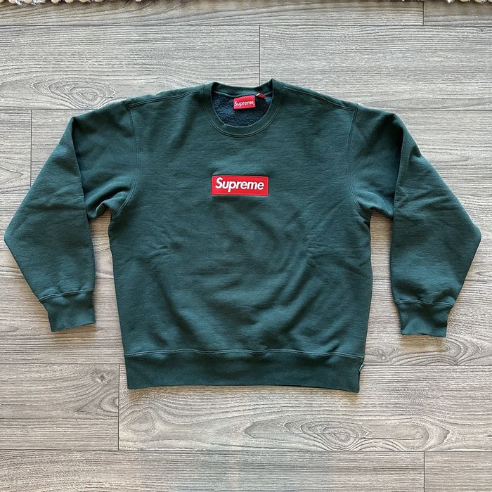 Supreme Dark Pine Supreme Box Logo Crewneck (FW22) | Grailed