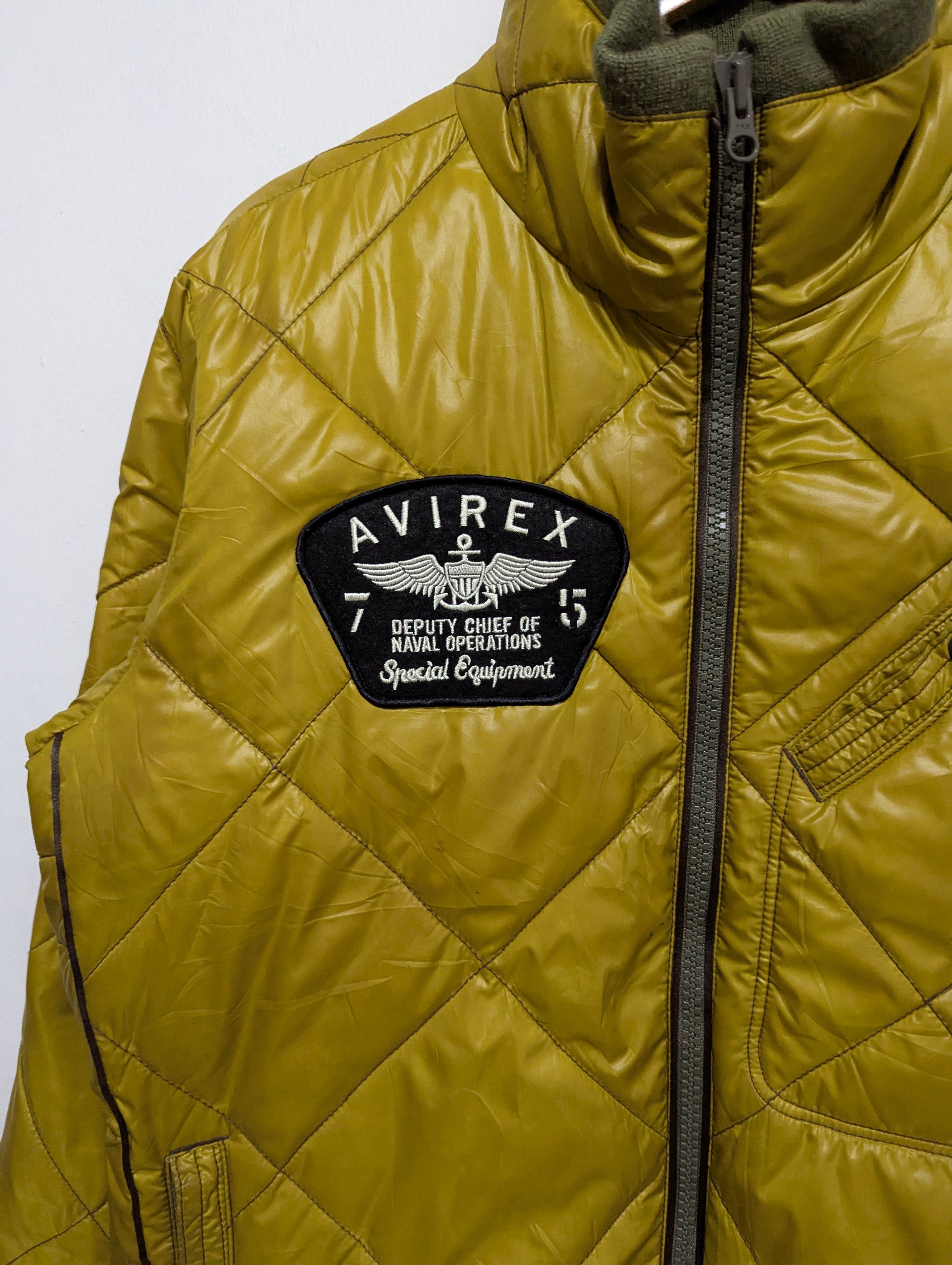 Avirex Air Force Avirex Puffer Jacket Mustard Size US L / EU 52-54 / 3 - 3 Thumbnail