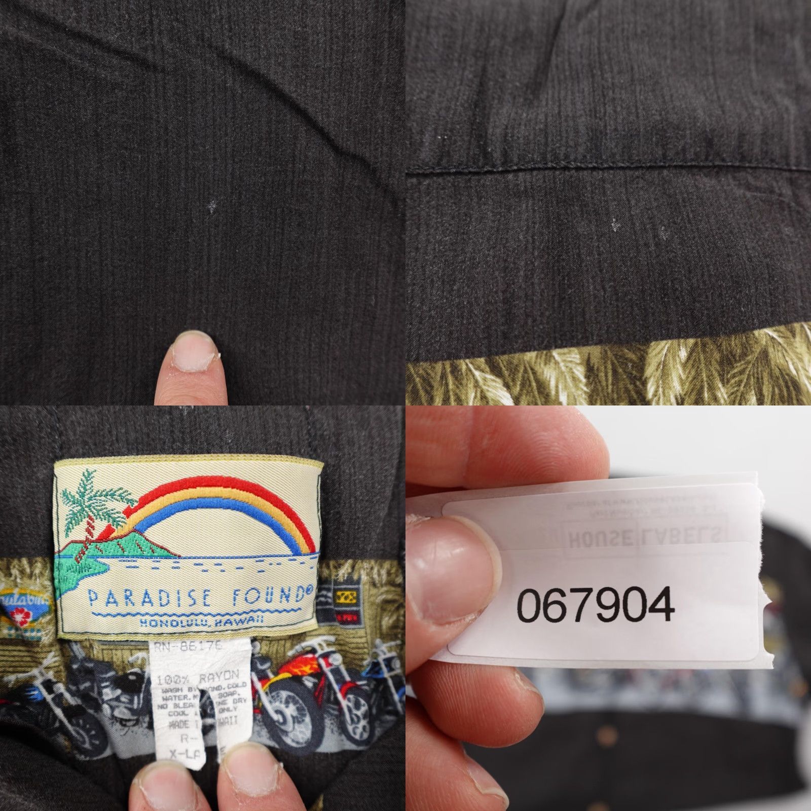 Paradise Found VINTAGE Paradise Found Shirt Mens XL Black Hawaiian Motorcycles Aloha Tiki Bar Size US XL / EU 56 / 4 - 8 Thumbnail