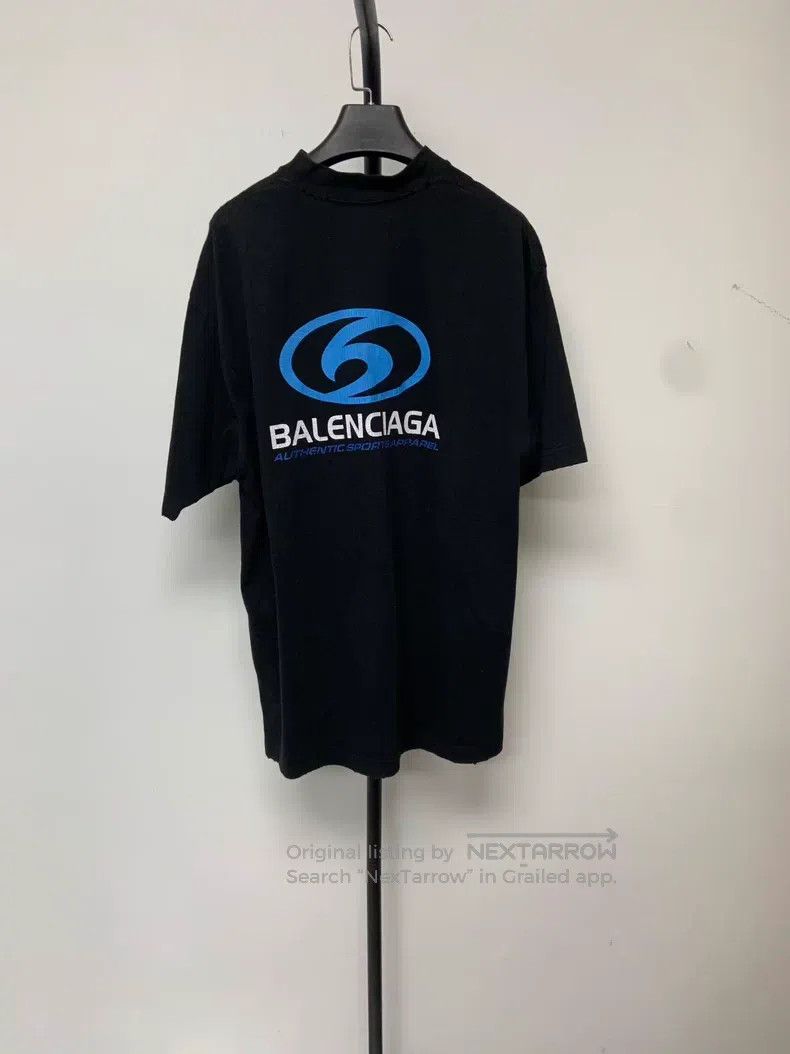 Balenciaga Balenciaga Blue Label Logo Printed Pattern Round Neck Shor Size US XXS / EU 40 - 2 Thumbnail