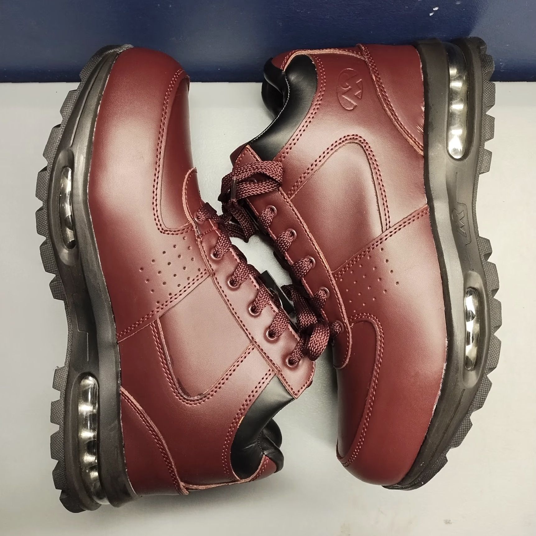 Vintage VINTAGE Mountain Gear D-Day LE 2 Boots Mens 11.5 Burgundy Black Leather Lace Up 31635121 Size US 12 / EU 45 - 3 Thumbnail