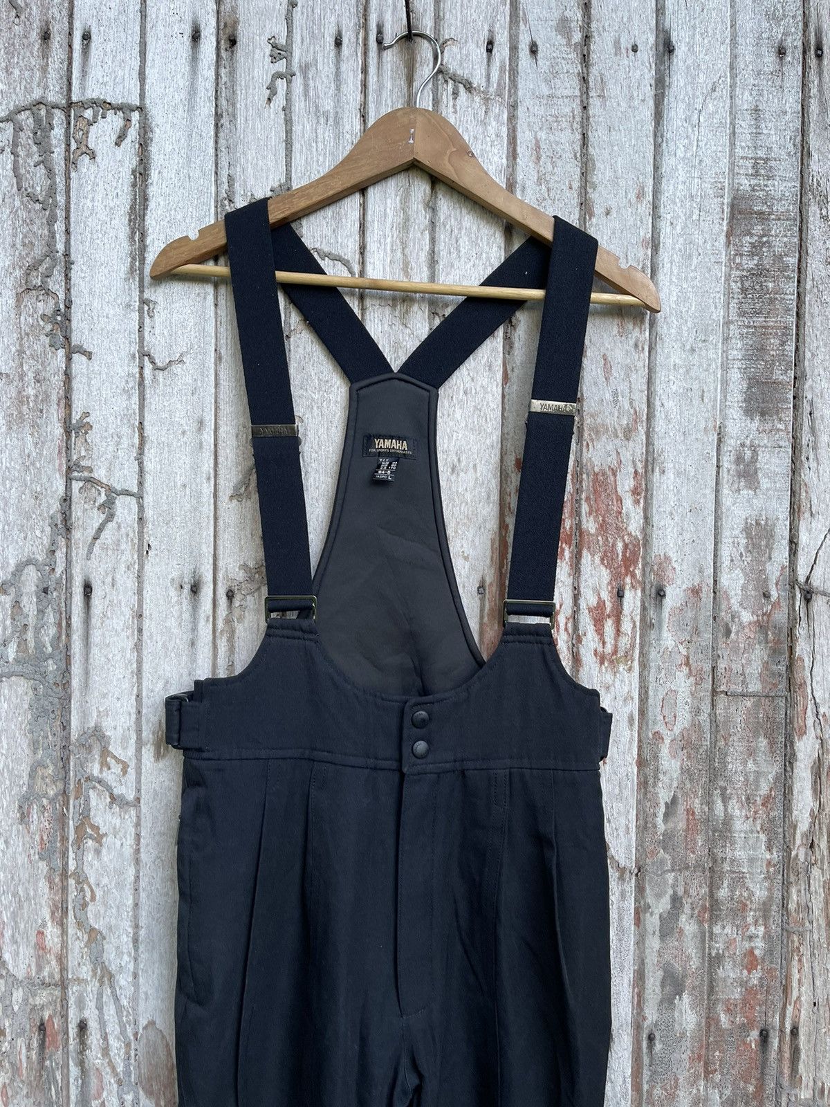 Vintage Yamaha Technical Snow Bib Overalls (Black / JASPO L) Size US 30 / EU 46 - 2 Thumbnail