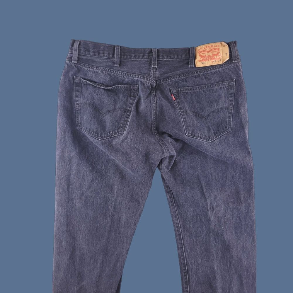 Levi's Levi's Jeans Mens 38x31 Black Denim 501 Button Fly Straight Regular Waist 38 Inseam 31 Size US 38 / EU 54 - 1 Thumbnail