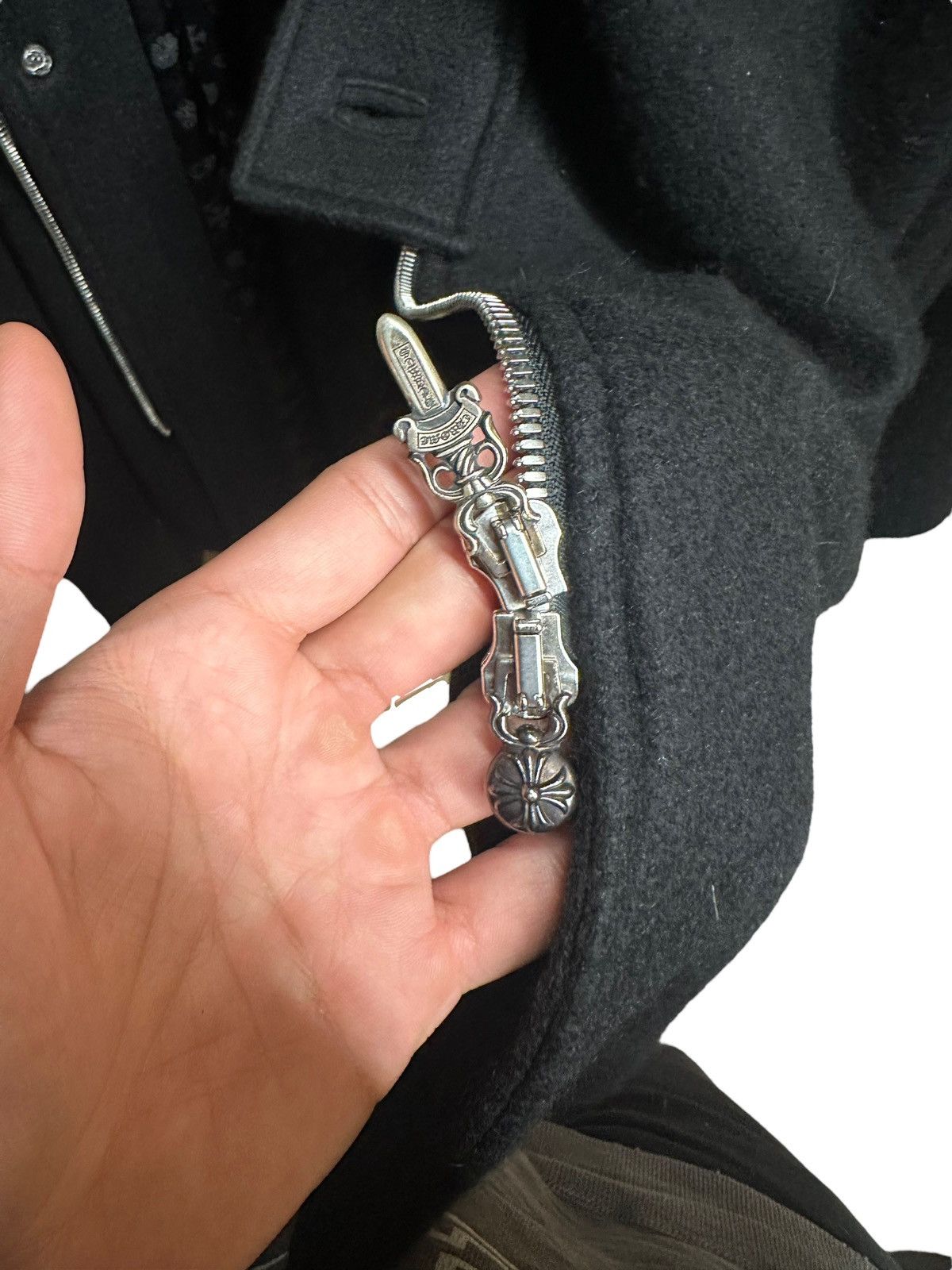 Chrome Hearts RARE Chrome Hearts Cashmere Cloak w Patches Down the Spine Size US S / EU 44-46 / 1 - 12 Thumbnail