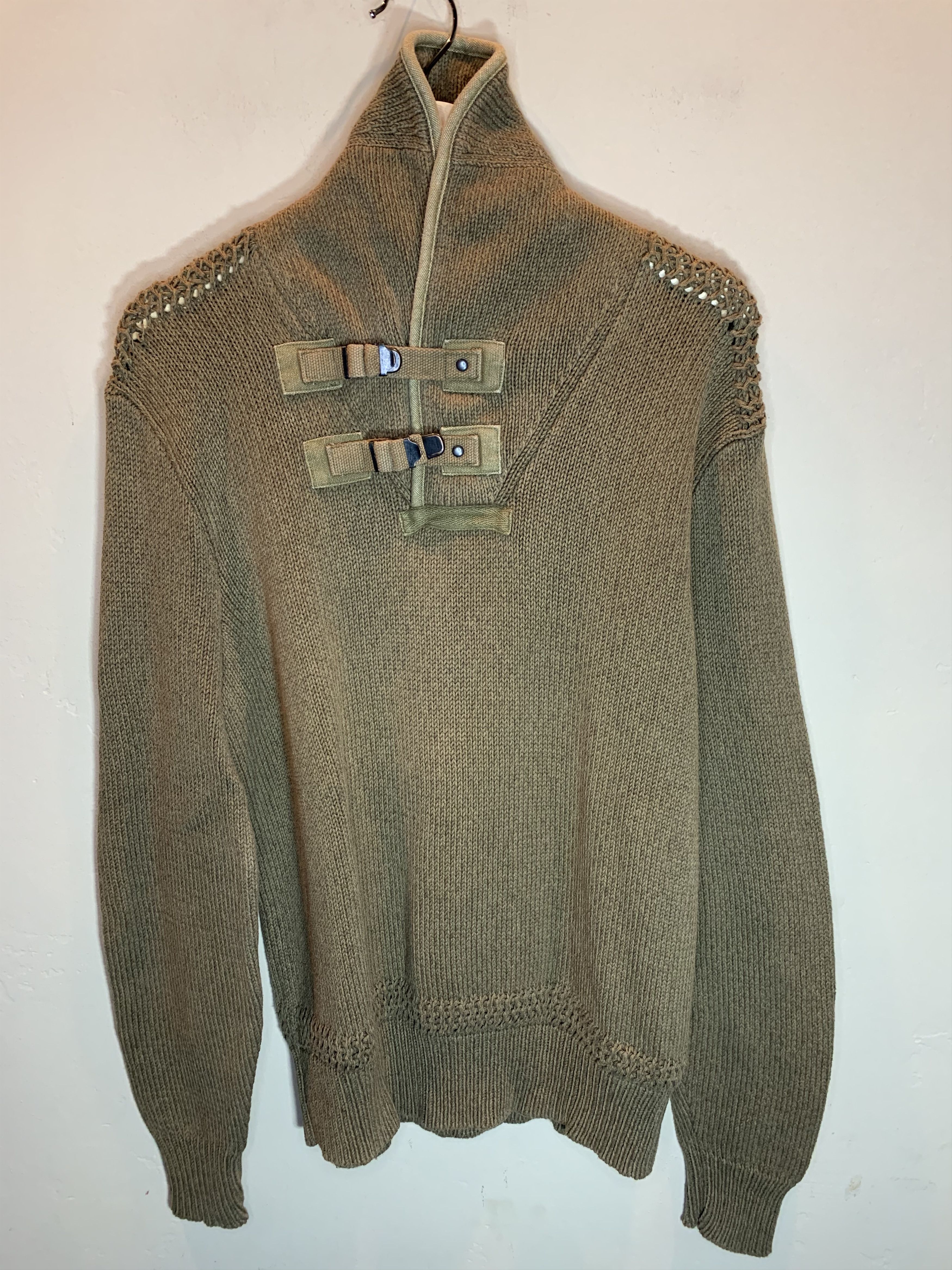 Polo Ralph Lauren RARE* Vintage Polo Ralph Lauren Military Buckle Knit Sweater Size US M / EU 48-50 / 2 - 4 Thumbnail