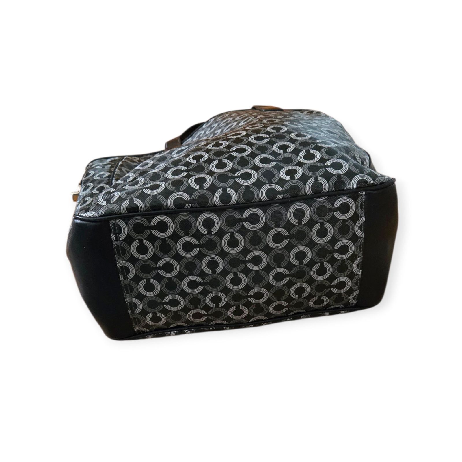 Coach Coach Waverly Vinage Dot OP Art Coated Canvas Tote Bag Rare Size ONE SIZE - 5 Thumbnail