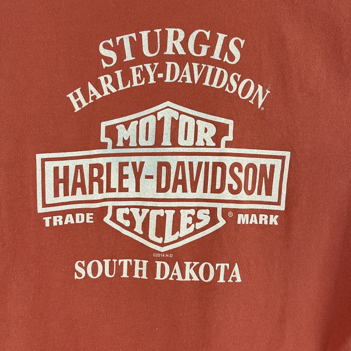 Harley Davidson HARLEY DAVIDSON Orange Sturgis South Dakota Logo Graphic Tee Size S / US 4 / IT 40 - 10 Thumbnail