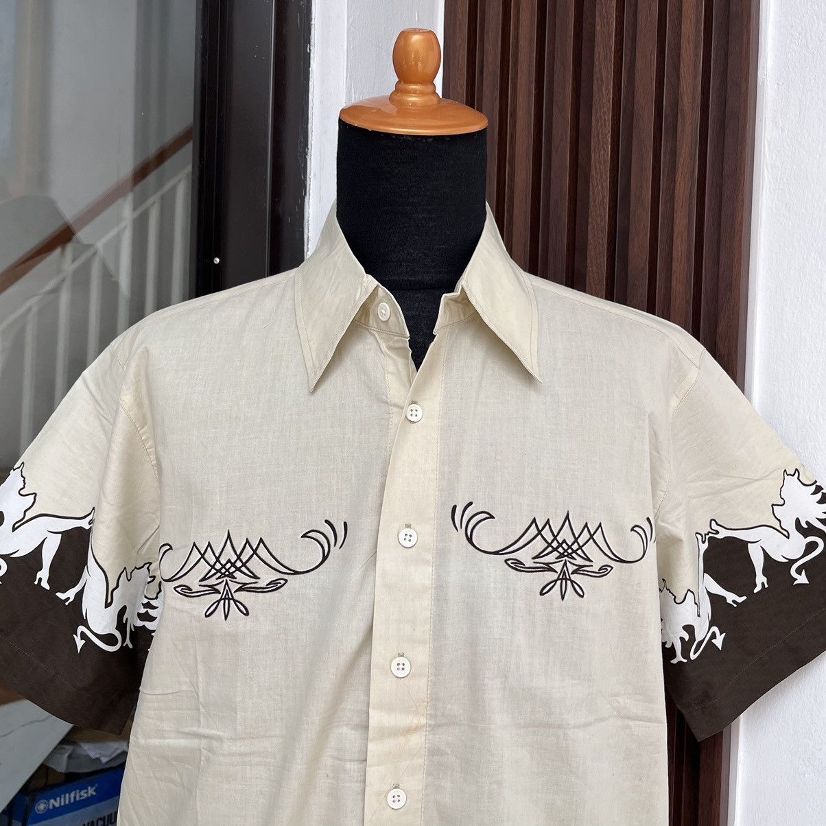 Mambo × Vintage Surf Style Mambo Shirt Cotton "DEVIL WOMAN" Never Worn Size US M / EU 48-50 / 2 - 2 Thumbnail