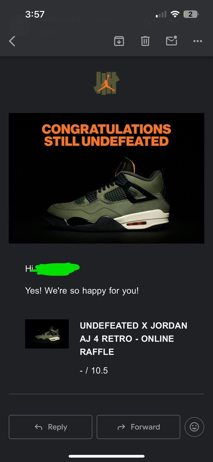 Jordan Brand × Undefeated Jordan 4 Undefeated Size 10.5 PREORDER Size US 10.5 / EU 43-44 - 6 Thumbnail