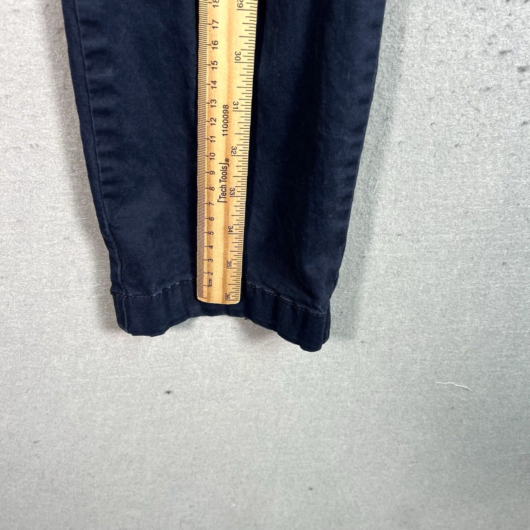 Tommy Hilfiger VINTAGE Tommy Hilfiger Pants Womens 10 Blue Ankle Slim Tapered Slacks Dress Size 32" / US 10 / IT 46 - 3 Thumbnail