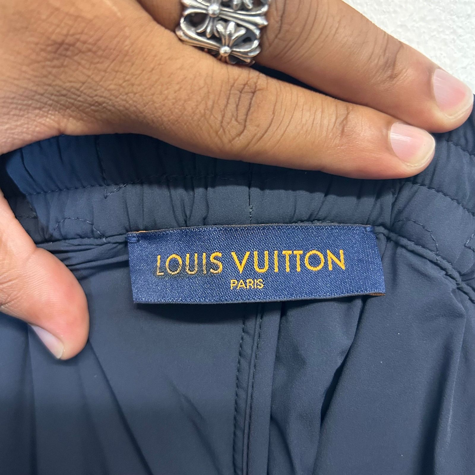 Louis Vuitton Louis Vuitton Navy Flower Monogram Quilted Trackpants Size US 36 / EU 52 - 4 Thumbnail