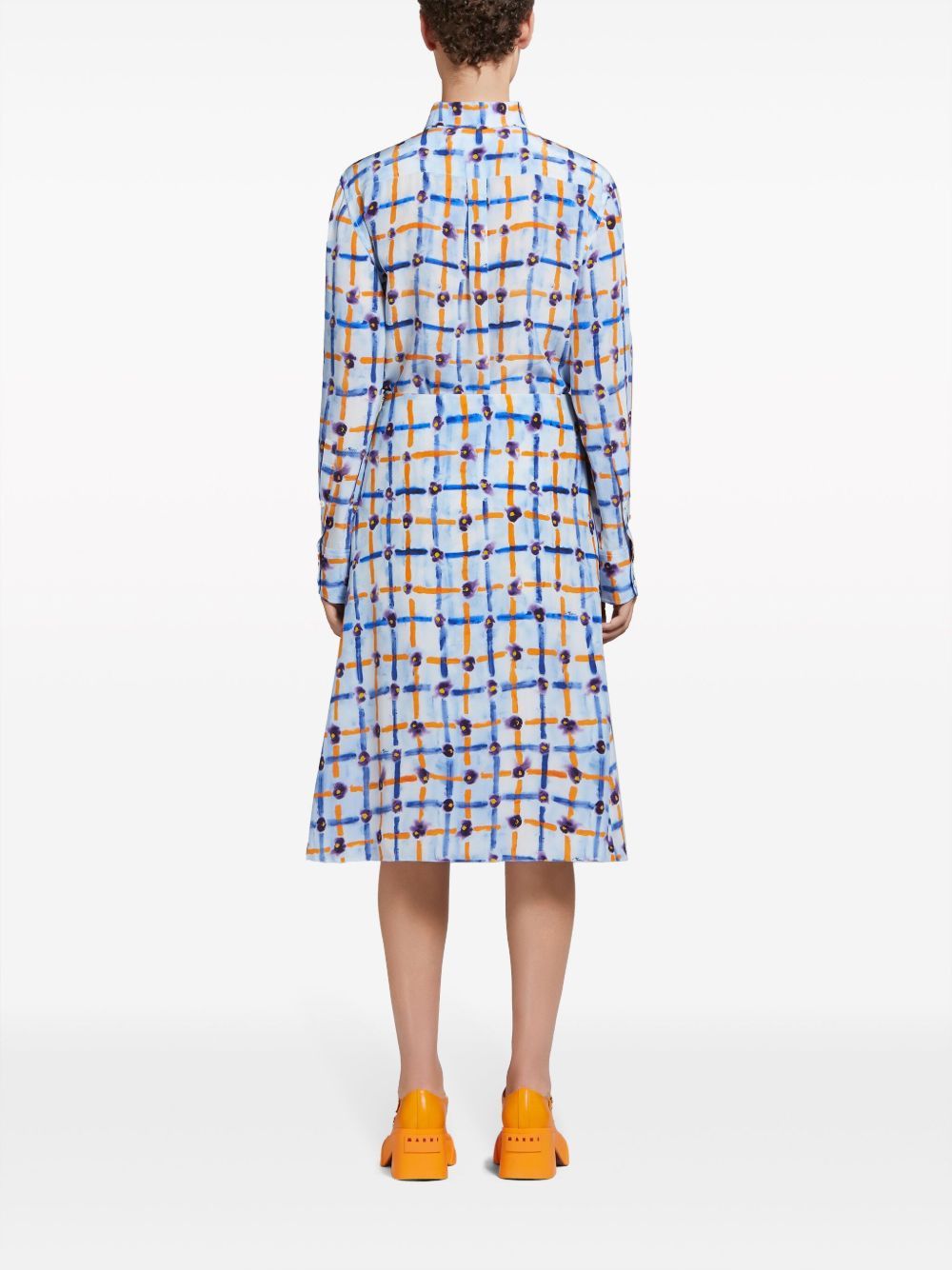 Marni o1w1db10125 Graphic Print Midi Skirt in Multicolor Size 26" / US 2 / IT 38 - 4 Thumbnail