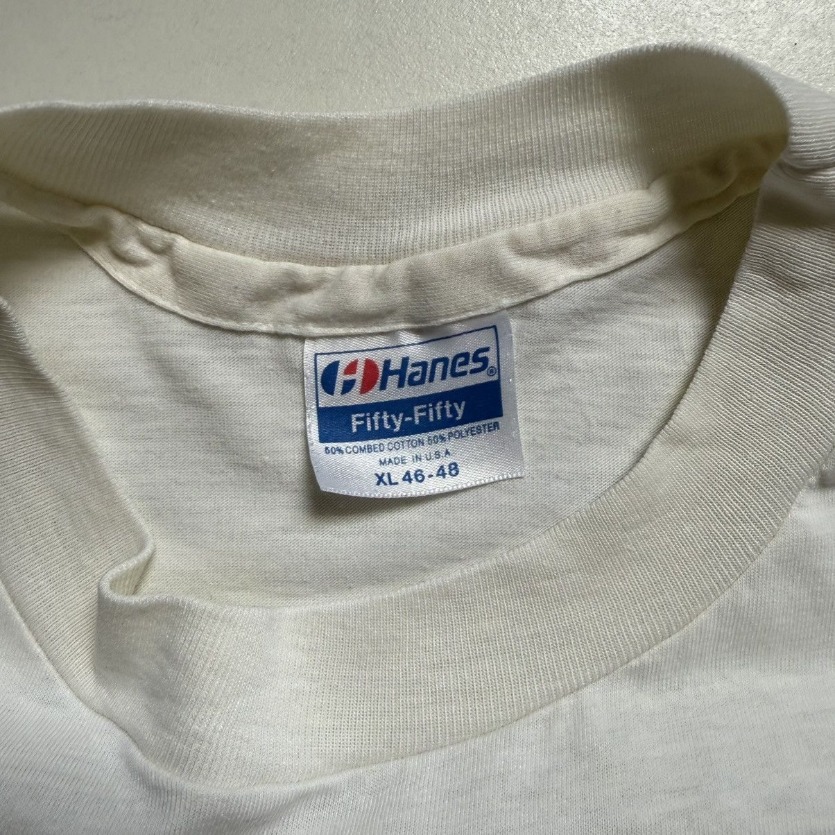 Hanes Vintage 90s Hanes Graphic Blood Bank T-Shirt Size US XL / EU 56 / 4 - 6 Thumbnail