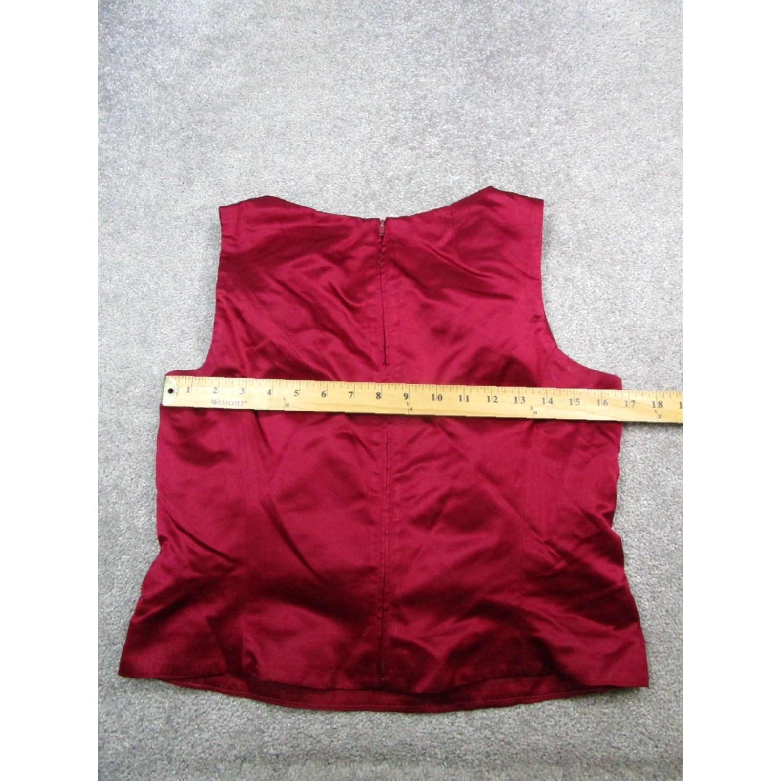 Bergdorf Goodman VINTAGE Bergdore Goodman Tank Top Women's 12 Red Silk Blend Sleeveless Casual Blouse Size XL / US 12-14 / IT 48-50 - 5 Thumbnail