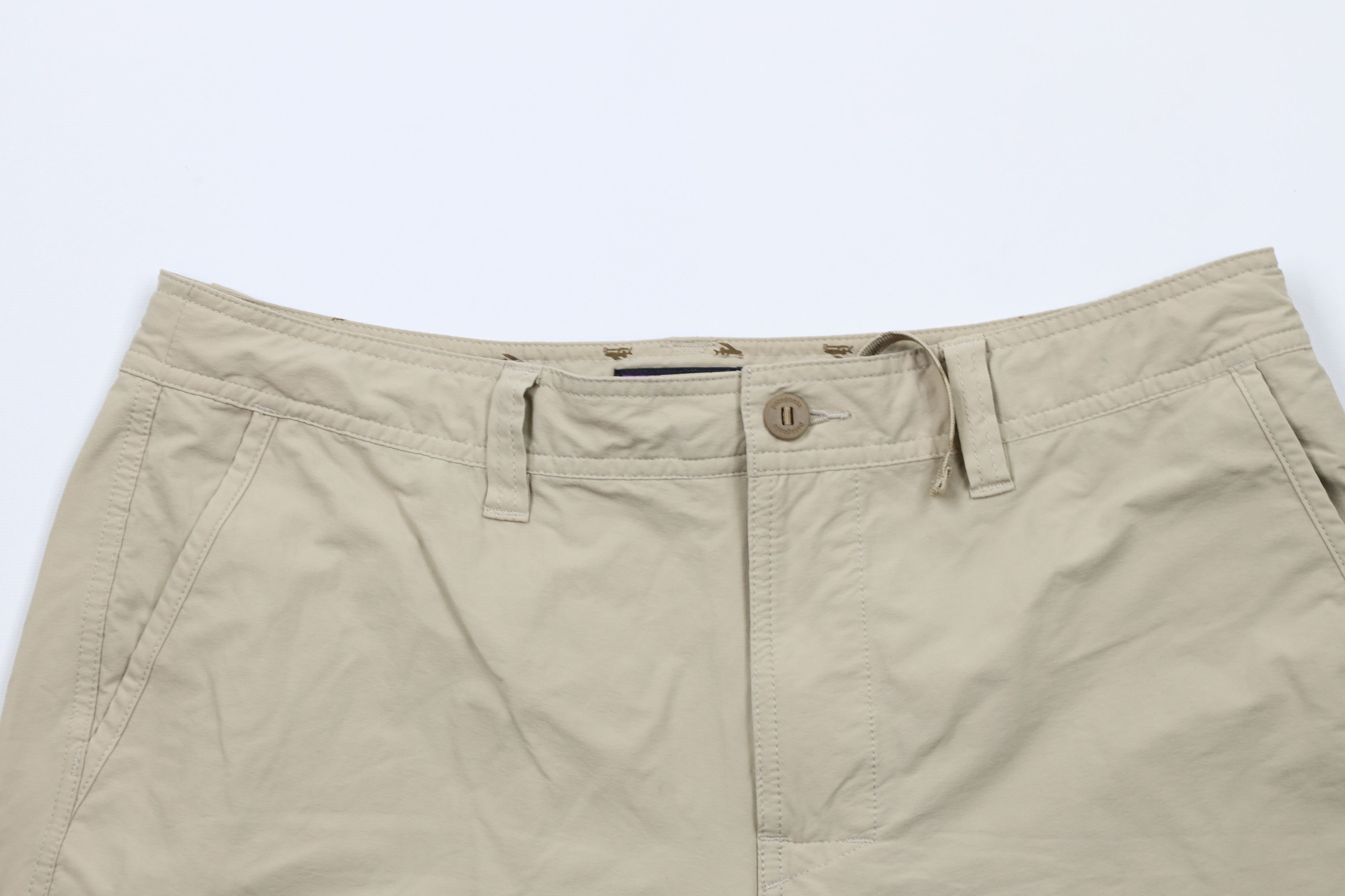 Patagonia × Vintage Patagonia Out Stretch Wavefarer Walk Shorts Beige Tan 20" Size US 36 / EU 52 - 2 Thumbnail