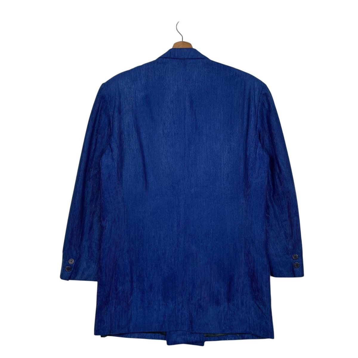 Versace Vintage Blue Gianni Versace Double Breasted Wool Jacket Size US S / EU 44-46 / 1 - 7 Thumbnail