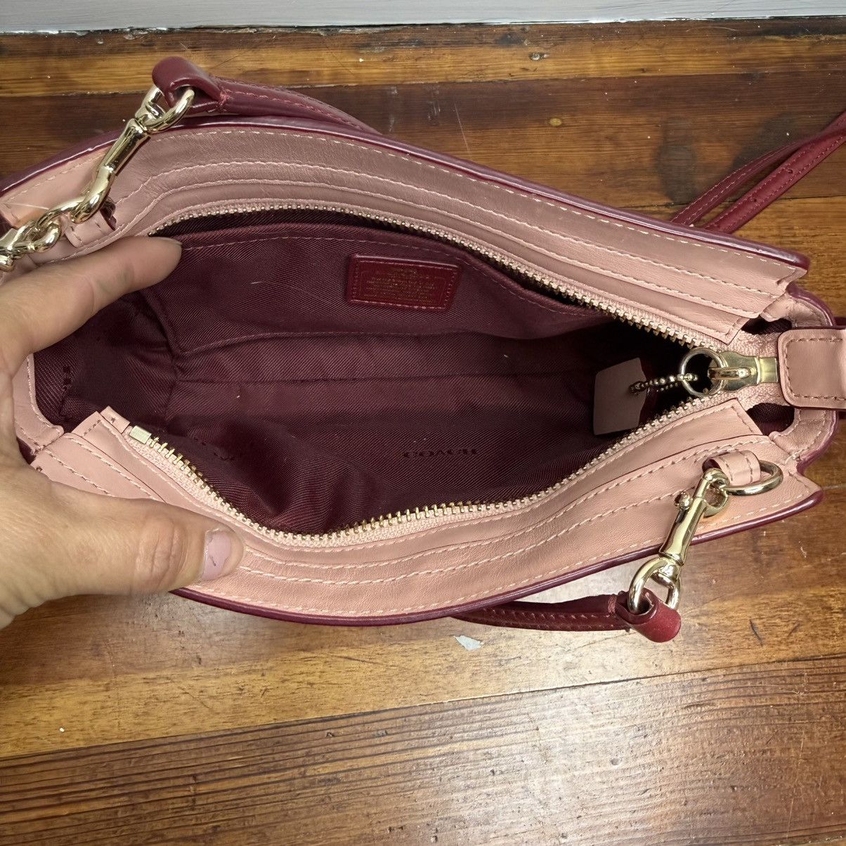 Coach Coach Pebbled Leather Convertible Crossbody - Burgundy Size ONE SIZE - 8 Thumbnail