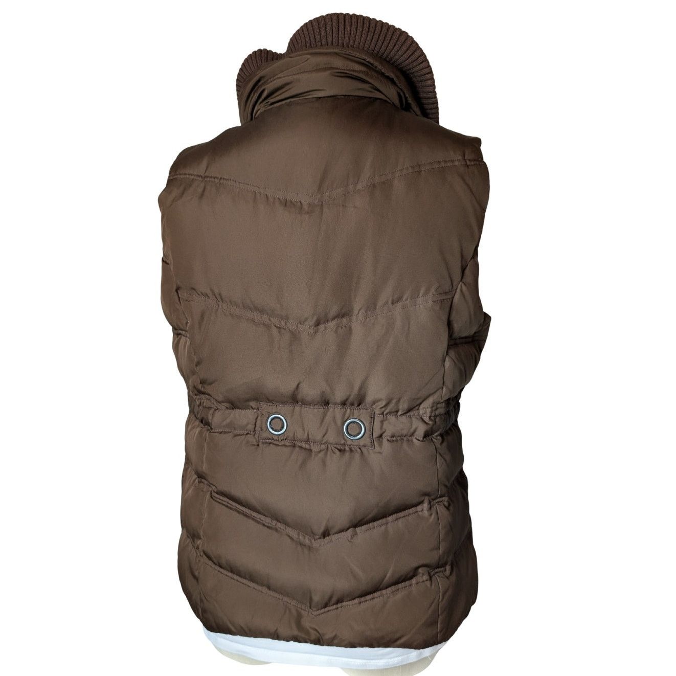 Unknown London K Jordan Brown Puffer Vest Hooded Women’s Size M USED Size M / US 6-8 / IT 42-44 - 2 Thumbnail