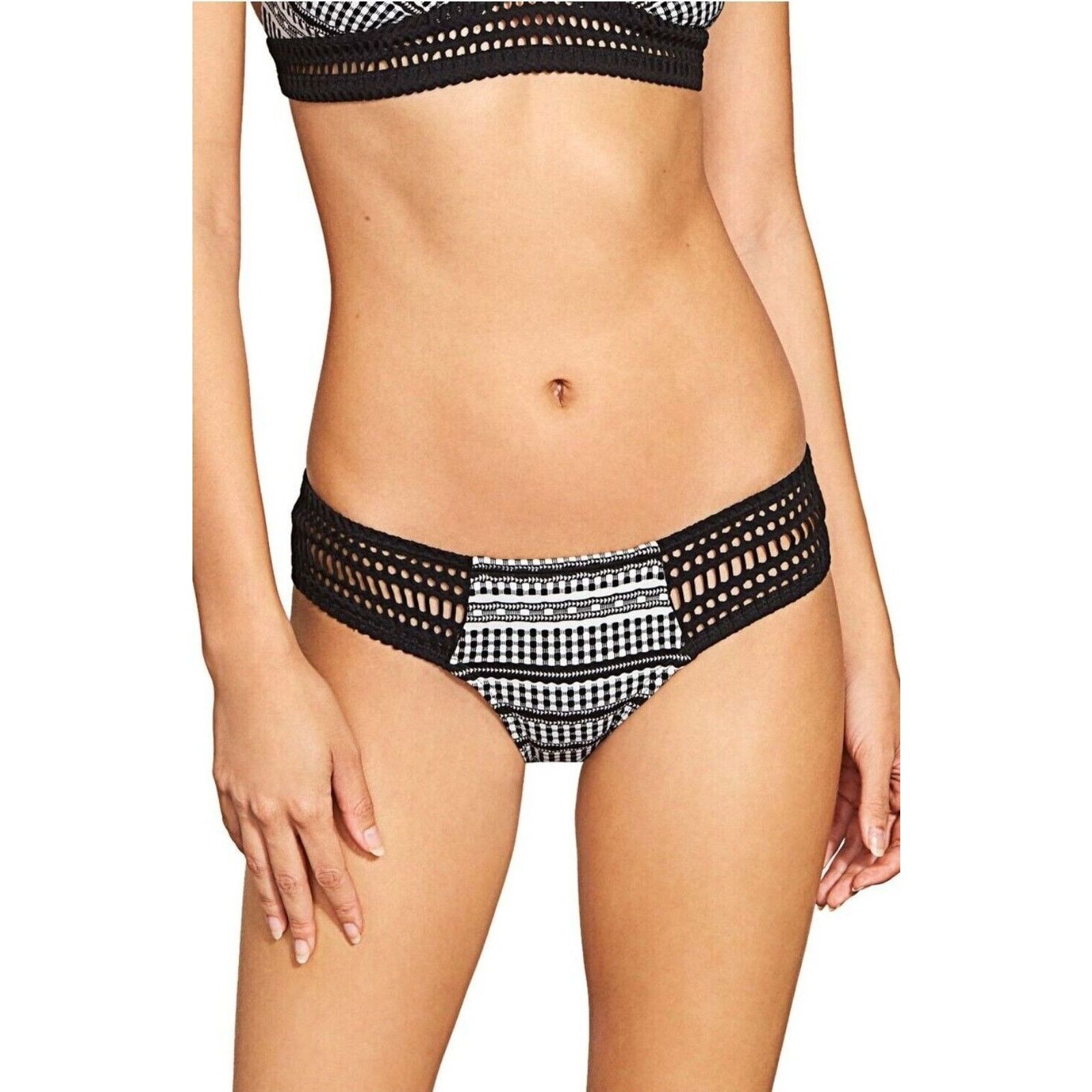 Other NWT ROBIN PICCONE Avery Gingham Crochet Bikini Bottom XS Size XS / US 0-2 / IT 36-38 - 6 Thumbnail