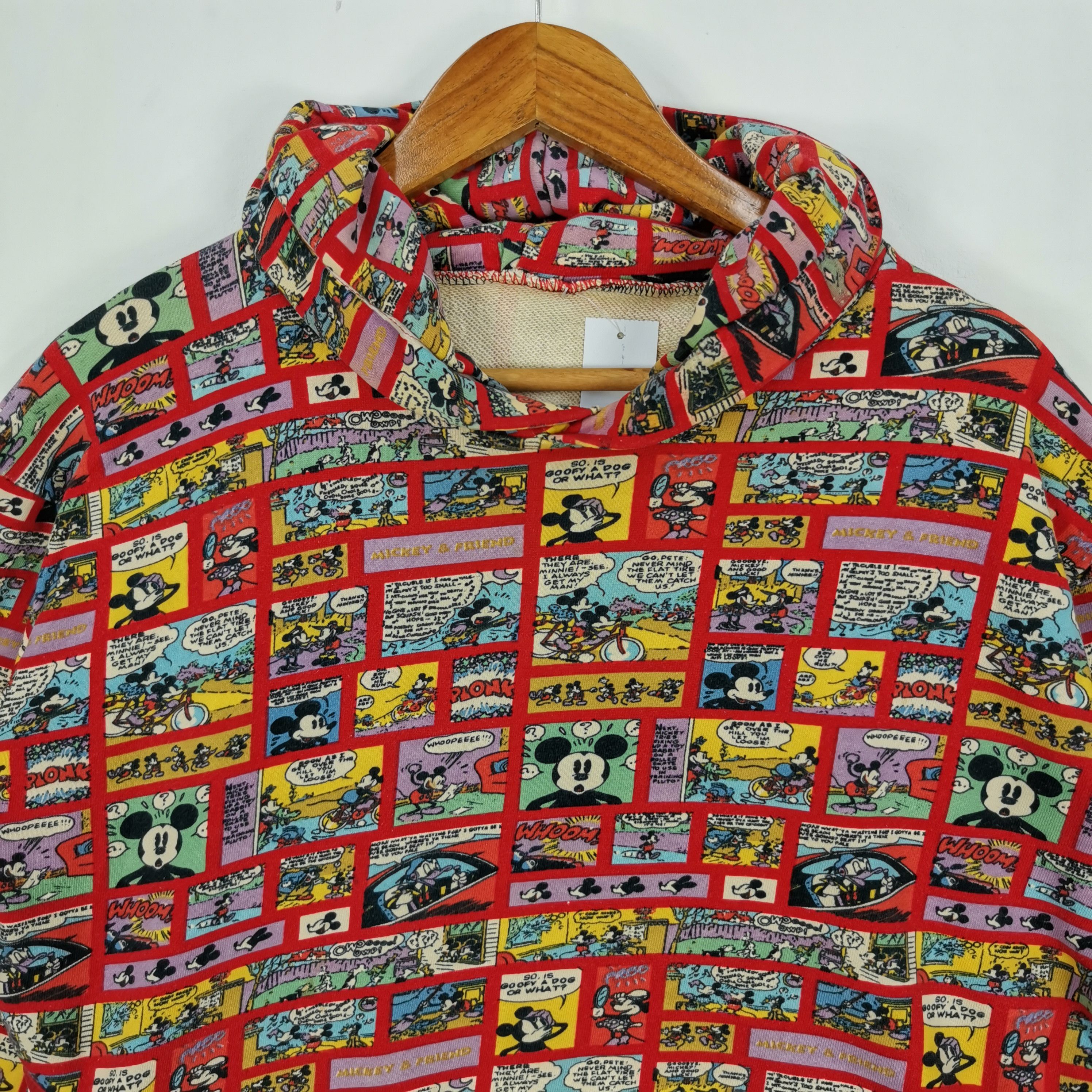Cartoon Network × Mickey Mouse × Vintage Vintage Mickey Mouse Sweater Hoodie Over Print Sweatshirt Size US M / EU 48-50 / 2 - 4 Thumbnail