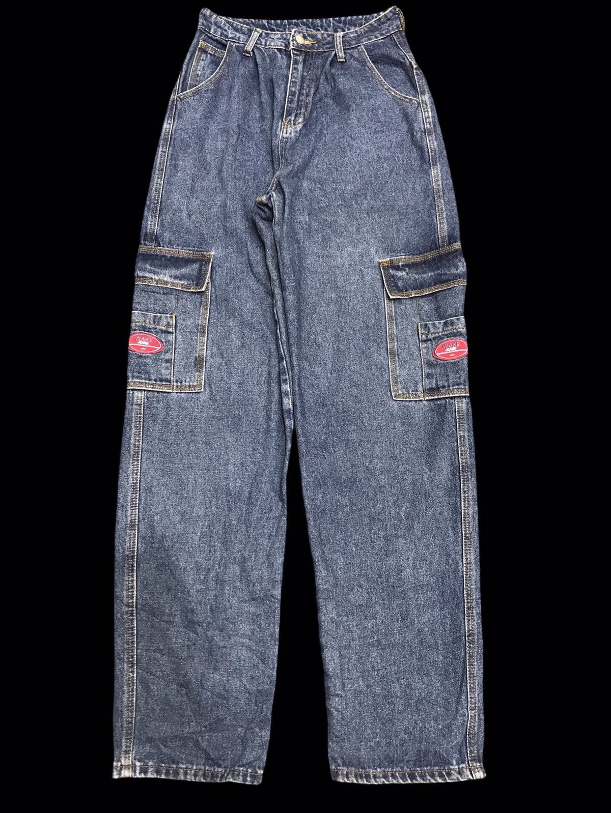 Japanese Brand 💥BAGGY💥WAKE JEANS BAGGY EXTRA LONG DENIM F353 Size US 26 / EU 42 - 1 Thumbnail