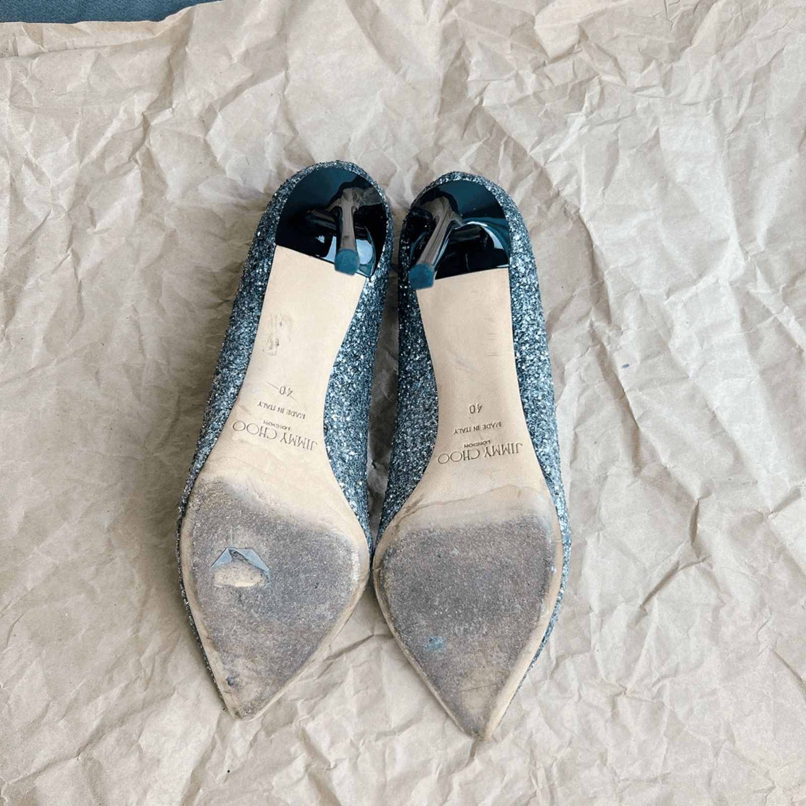 Jimmy Choo Jimmy Choo Romy Degrade Glitter 85mm Pump Retail $595 Size US 10 / IT 40 - 9 Thumbnail