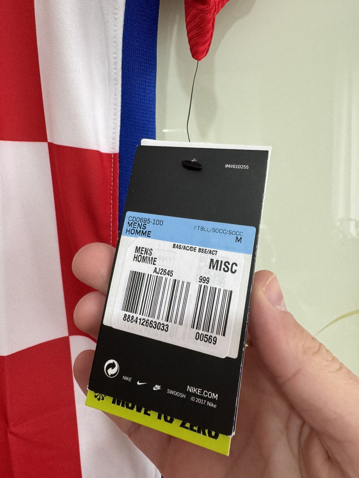 Nike Croatia Euro 2020-2021 Home Soccer Jersey Football Kit Shirt Size US M / EU 48-50 / 2 - 6 Thumbnail