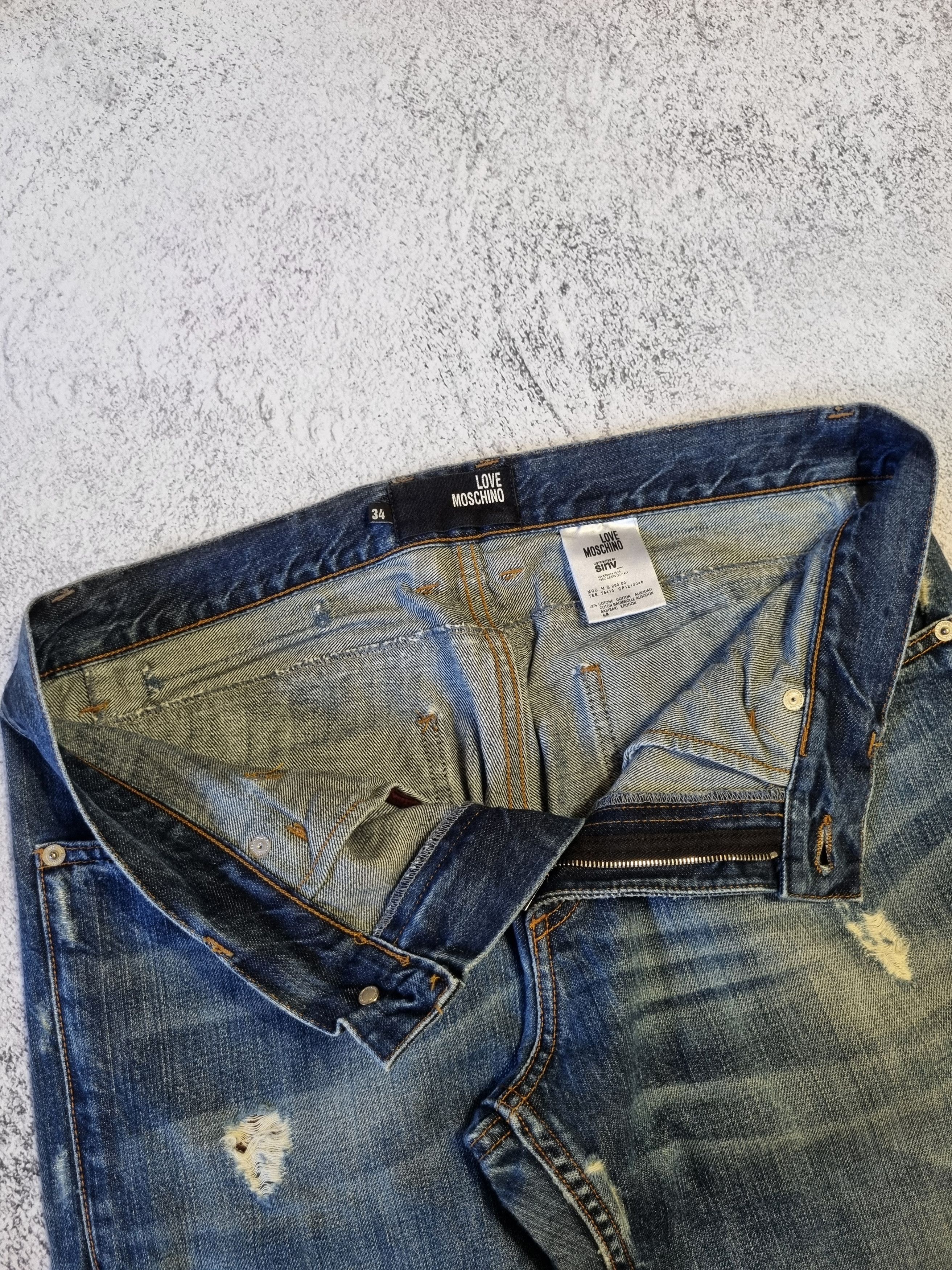 Moschino × Vintage Love Moschino Distressed Jeans Size US 32 / EU 48 - 6 Thumbnail