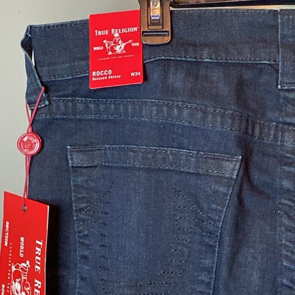 True Religion NWT True Religion 'Rocco' Relaxed Skinny Jeans (34W x 34L) Size US 34 / EU 50 - 9 Thumbnail