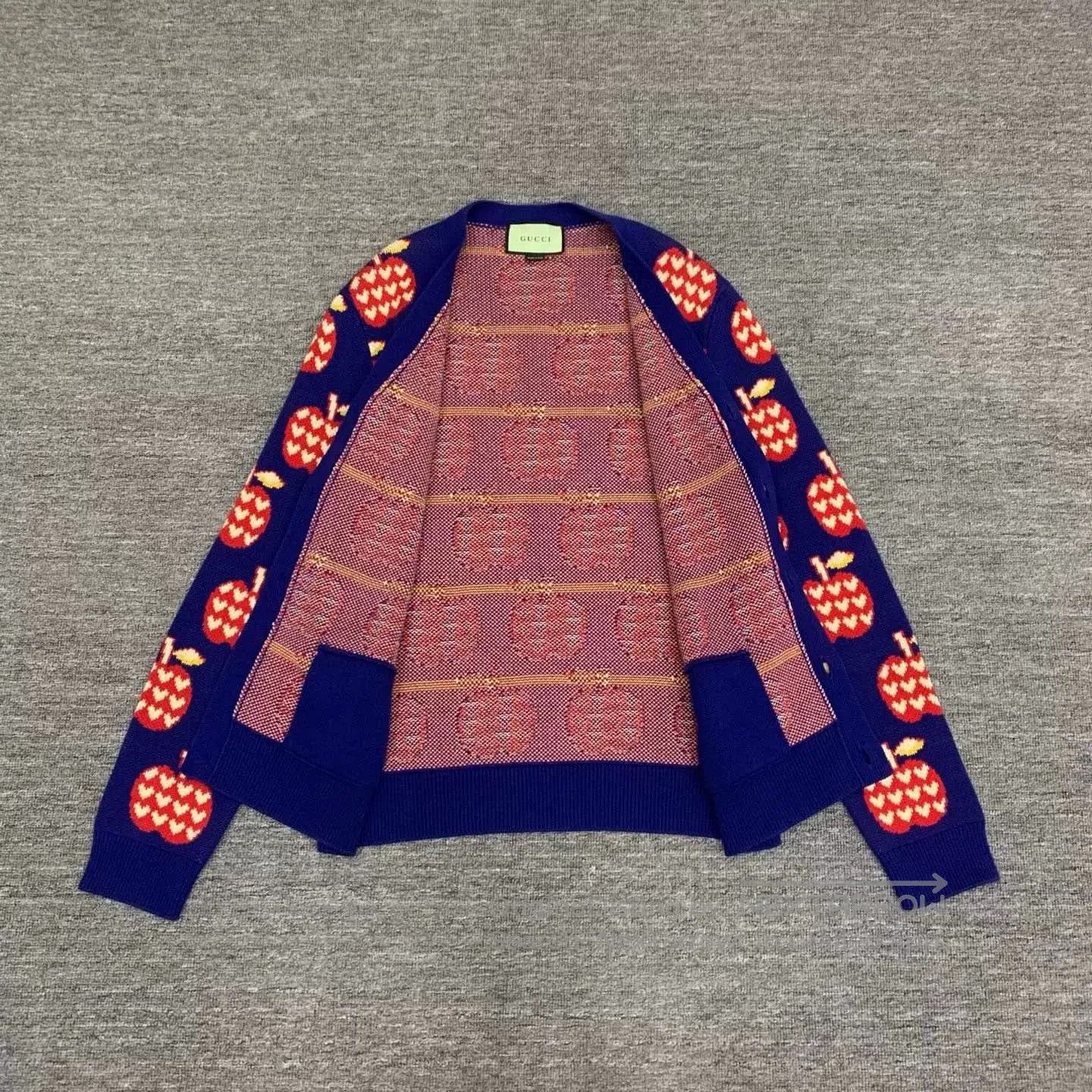 Gucci gucci blue apple knit cardigan medium size. Size M / US 6-8 / IT 42-44 - 8 Thumbnail
