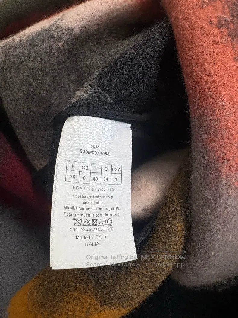 Dior Dior Retro literary style colour block wool coat Size XS / US 0-2 / IT 36-38 - 4 Thumbnail