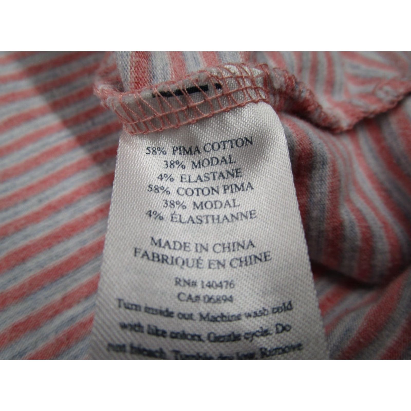 Faherty Faherty Polo Shirt Mens XL Pink Striped Short Sleeve Pima Cotton Blend Casual Sports Size US XL / EU 56 / 4 - 4 Thumbnail