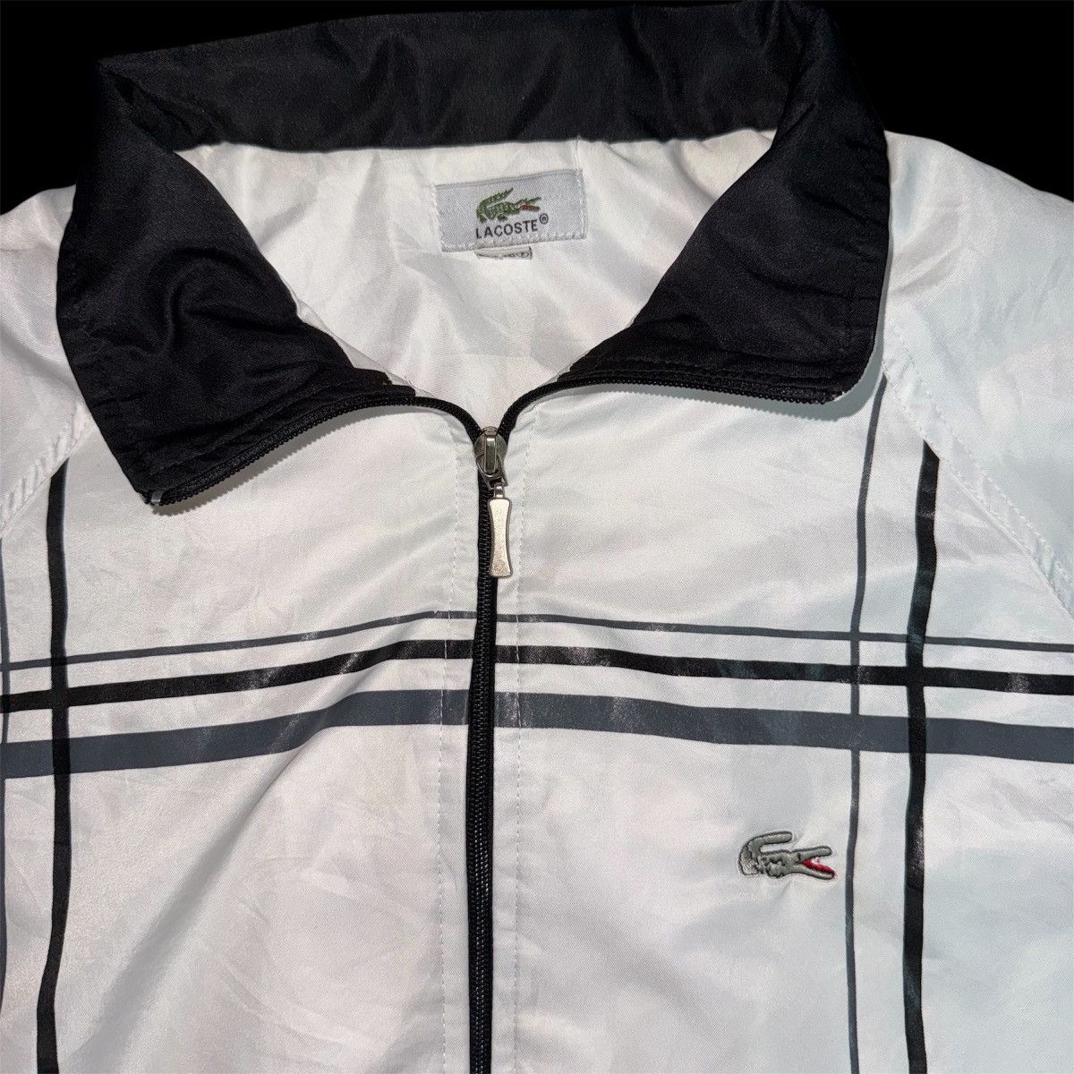 Lacoste Lacoste White Windbreaker Jacket Size US L / EU 52-54 / 3 - 2 Thumbnail
