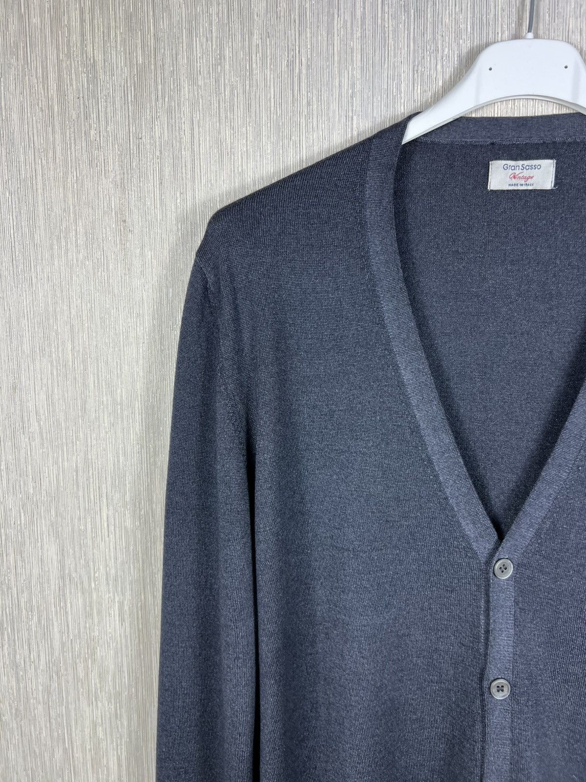 Gran Sasso Gran Sasso vintage style washed grey wool cardigan sweater Size US L / EU 52-54 / 3 - 4 Thumbnail