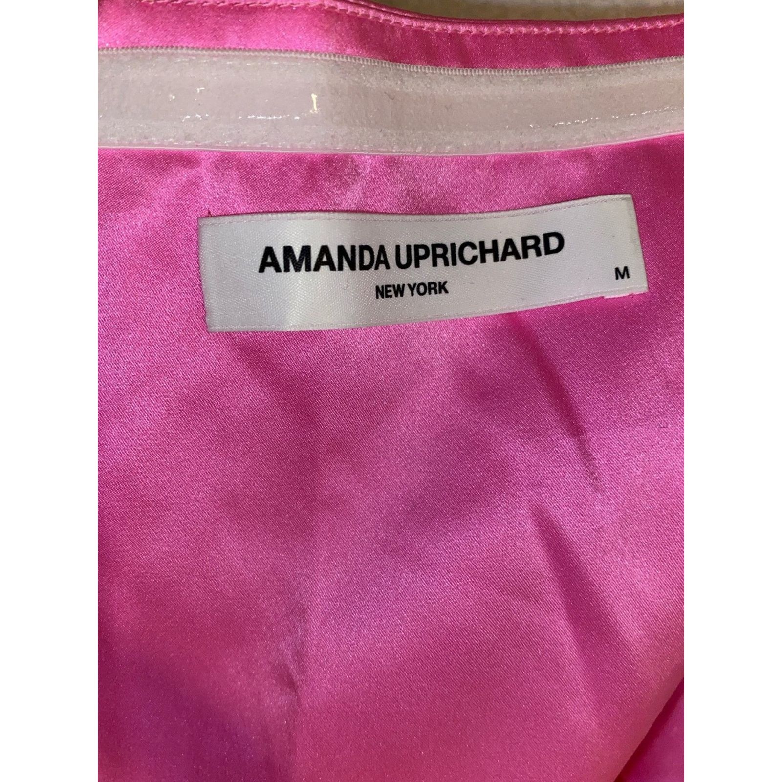 REVOLVE Revolve $287 Amanda Uprichard Jade Silk Dress Hot Pink M Size M / US 6-8 / IT 42-44 - 3 Thumbnail