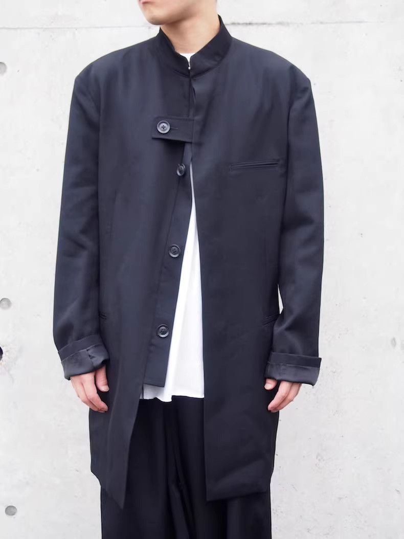 Yohji Yamamoto Yohji Yamamoto 18AW Hidden-button wool stand-collar jacket- Size US M / EU 48-50 / 2 - 2 Thumbnail