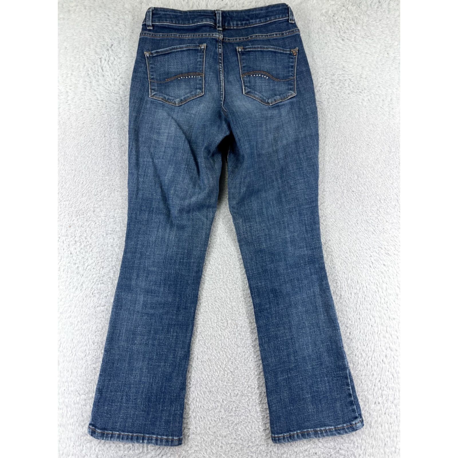 Lee Lee Jeans Womens 26 Blue Denim Bootcut Regular Blue Jeans Western Cotton Blend 5-Pocket Design Cowboy Southwestern 90s Theme Mens Girls Size 26" / US 2 / IT 38 - 2 Thumbnail