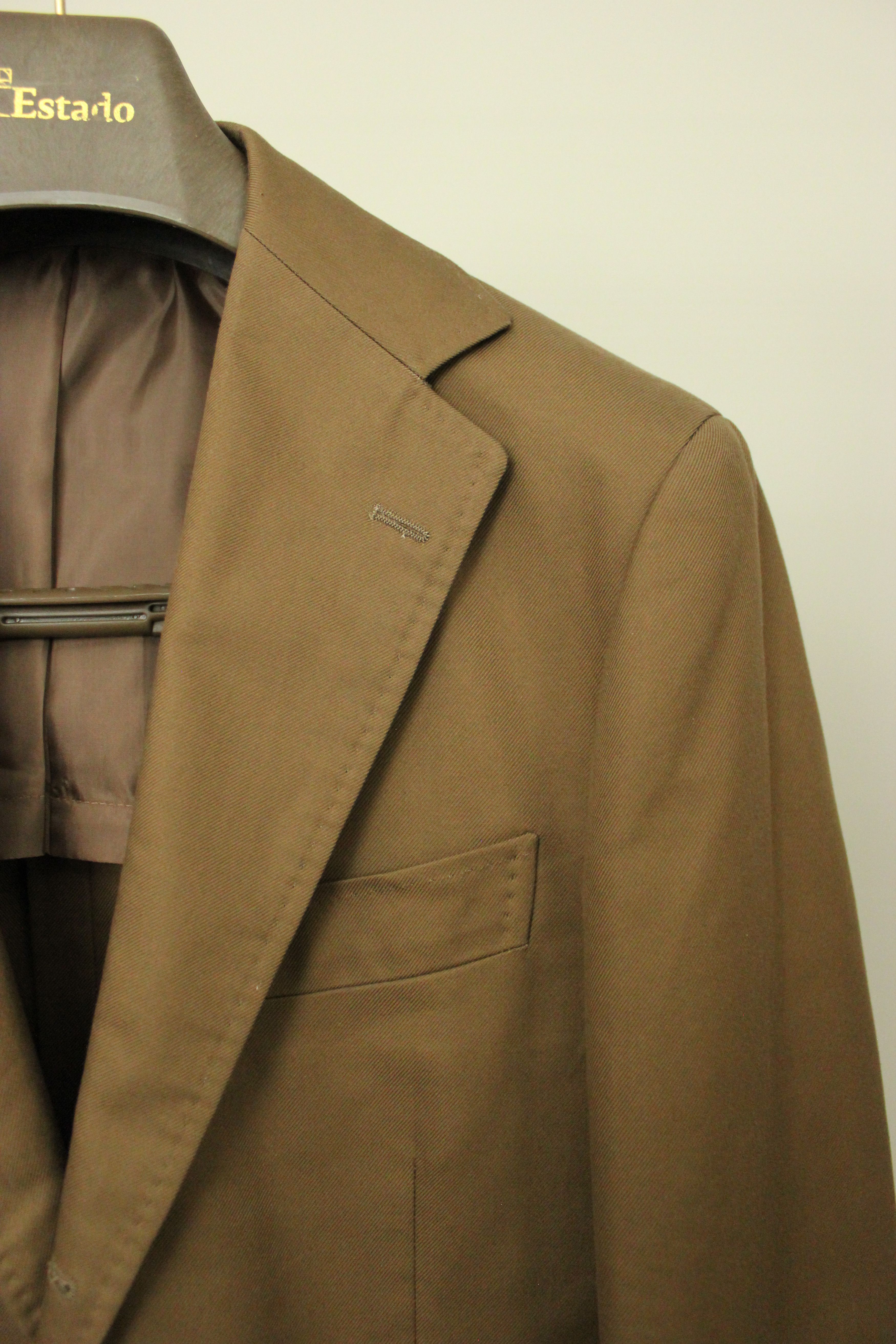 Ring Jacket Lamarche 100% Cotton Suit Toffee Size 36R - 6 Thumbnail