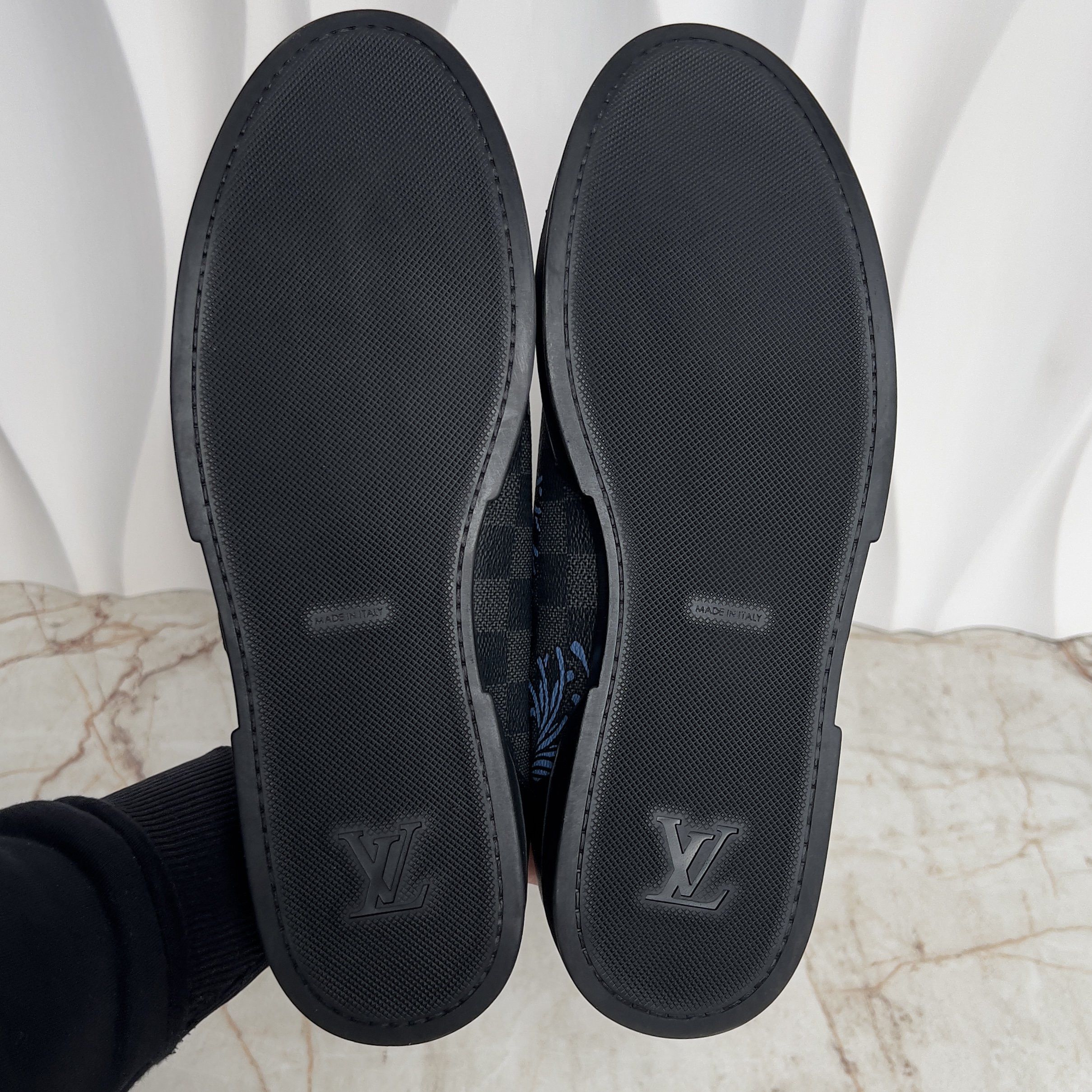 Louis Vuitton Match Up Kim Jones Sneaker Damier Canvas Leather Size US 10 / EU 43 - 12 Thumbnail