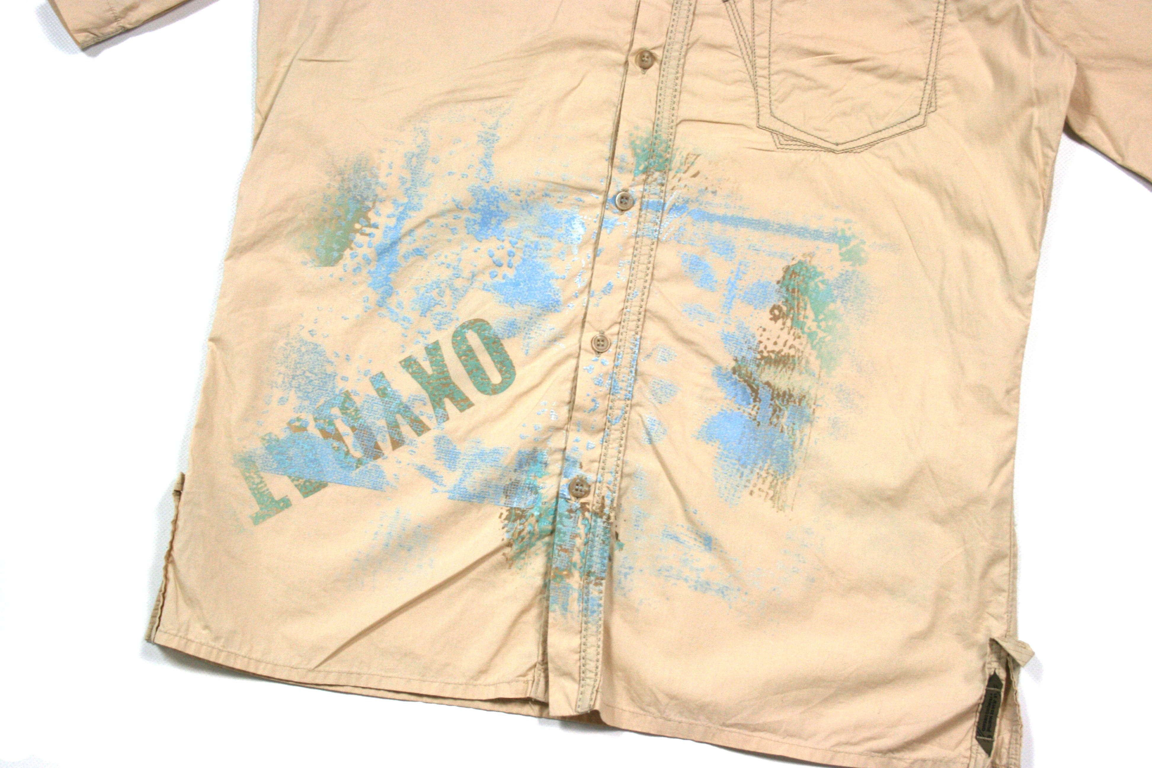 Marithe + Francois Girbaud 00S Oxydat Logo Fisherman Shortsleeve Shirt Vintage Size US M / EU 48-50 / 2 - 4 Thumbnail