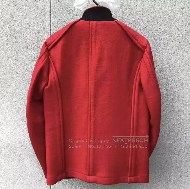 Comme des Garcons Comme Des Garcons Red Woolen Blazer Coat Size US M / EU 48-50 / 2 - 3 Thumbnail