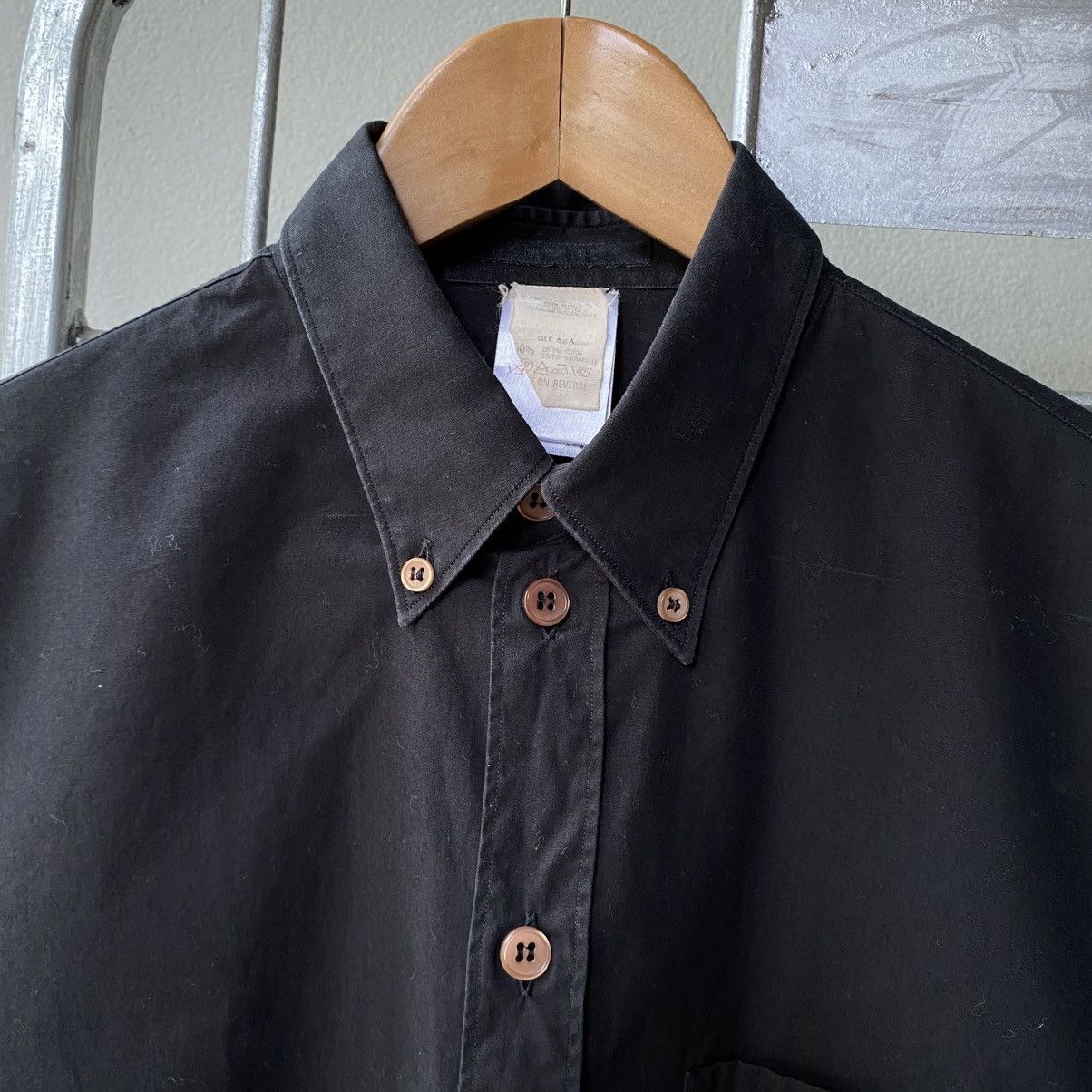 Helmut Lang HELMUT LANG Smart Black Button-Up with Brown Accents Size US XS / EU 42 / 0 - 11 Thumbnail
