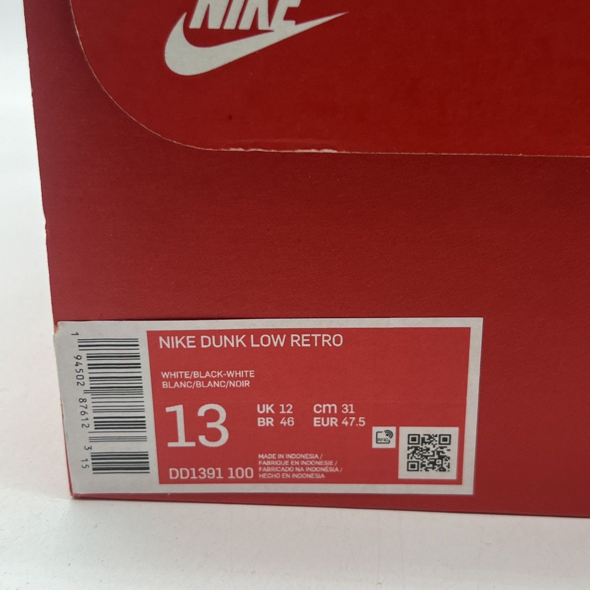 Nike Nike dunk low black white Size US 13 / EU 46 - 6 Thumbnail