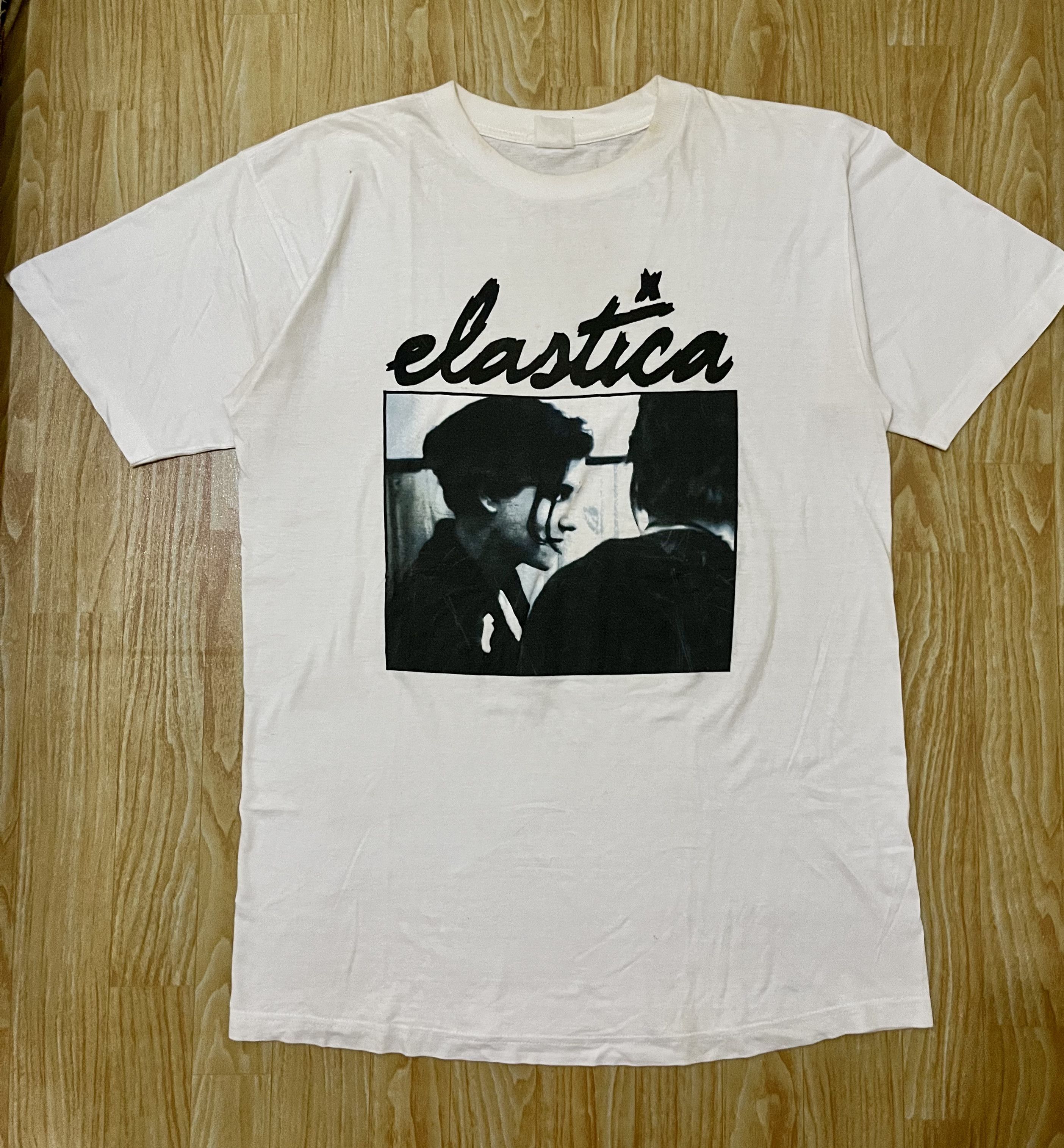 Vintage Vintage Elastica Band Shirt Britpop Blur Oasis Radiohead Size US L / EU 52-54 / 3 - 1 Thumbnail
