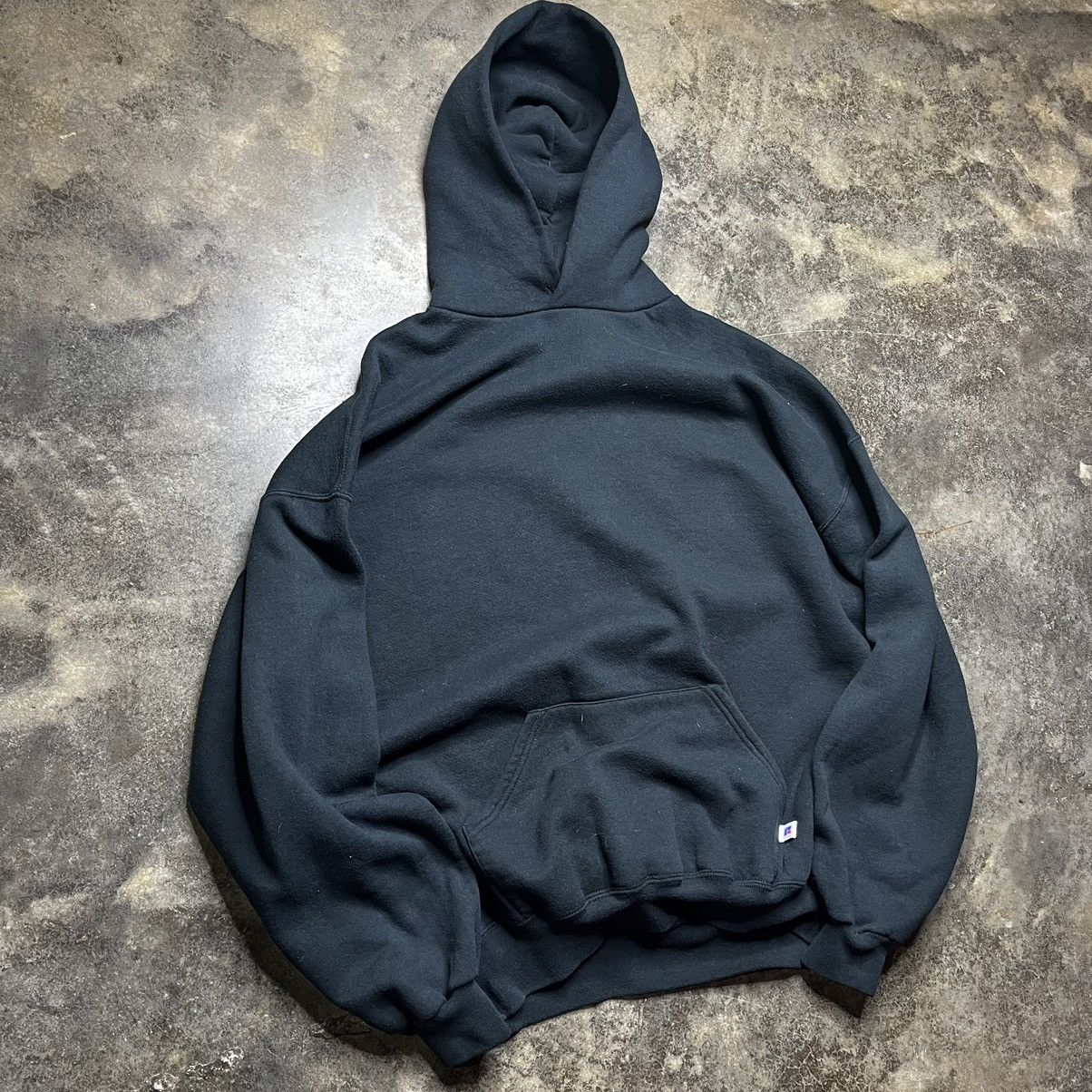 Vintage vintage blank black russell athletic baggy hoodie Size US XXL / EU 58 / 5 - 2 Thumbnail