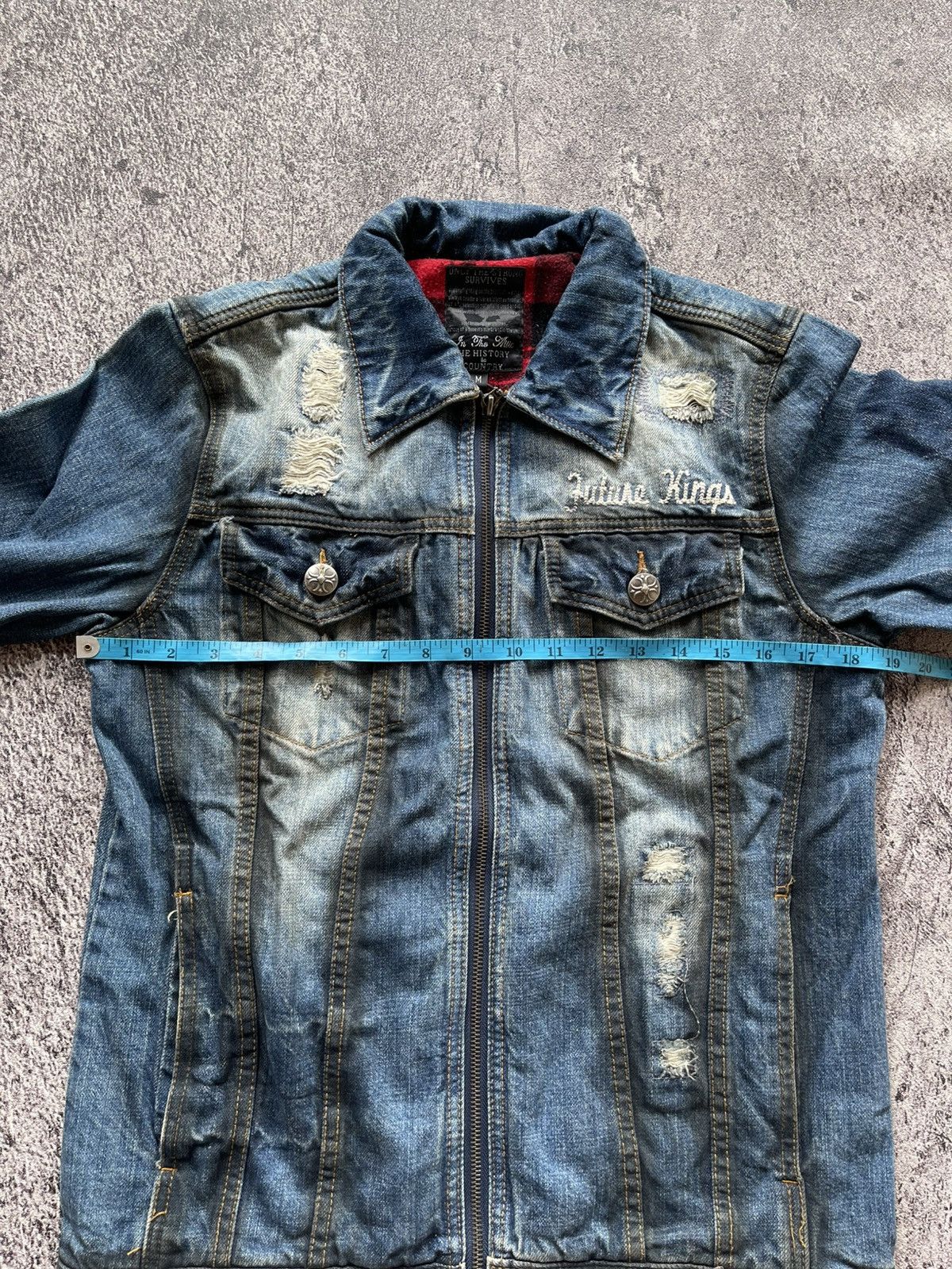 In The Attic Intheattic double layer poem denim jacket Size US M / EU 48-50 / 2 - 22 Thumbnail