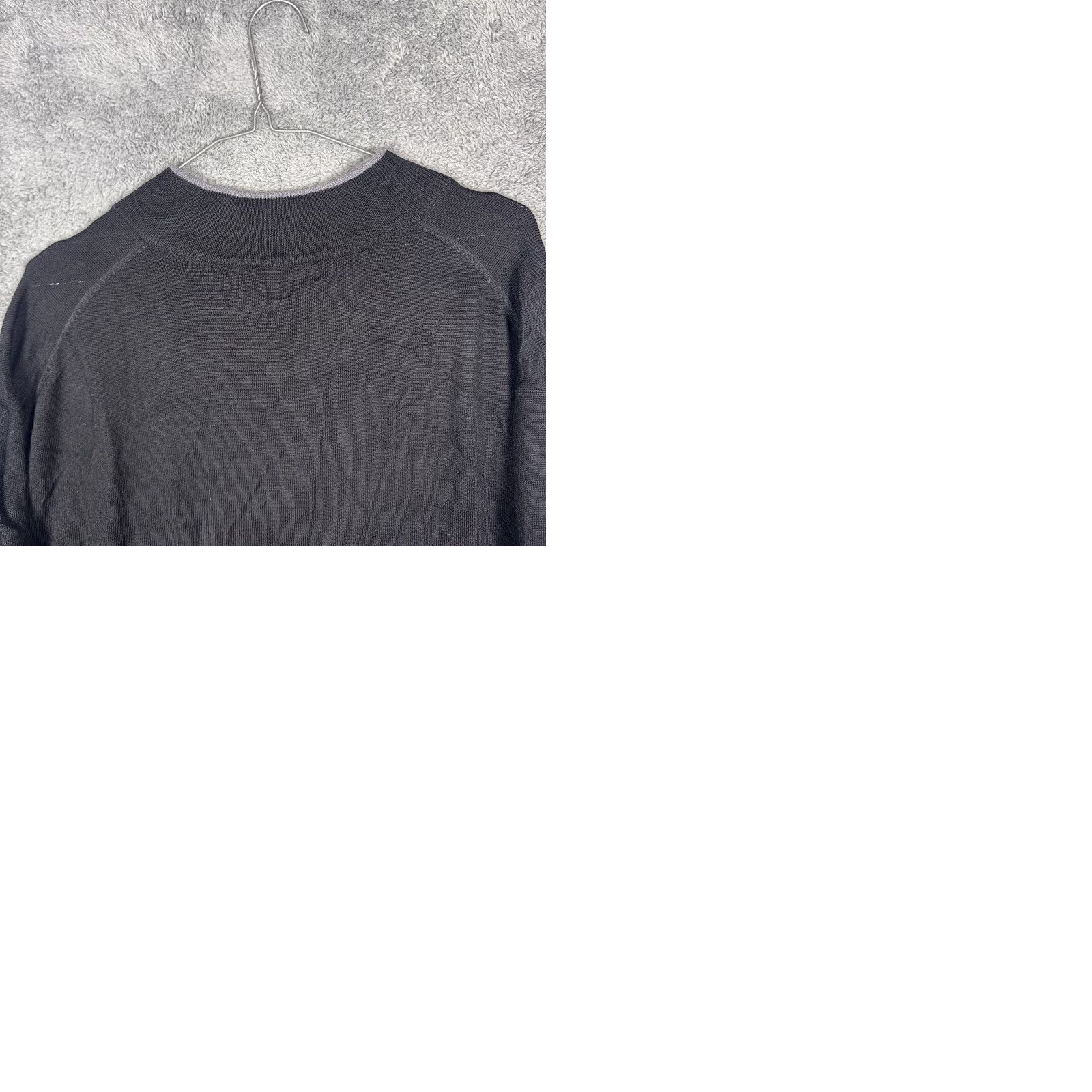 Hart Schaffner Marx Hart Schaffner Marx Sweater Men 2XB Merino Wool 1/4 Zip Pullover Black Big 2X Wool Knit Pullover Winter Fall Spring Classic 1/4 Zip Mens Size US XXL / EU 58 / 5 - 9 Thumbnail